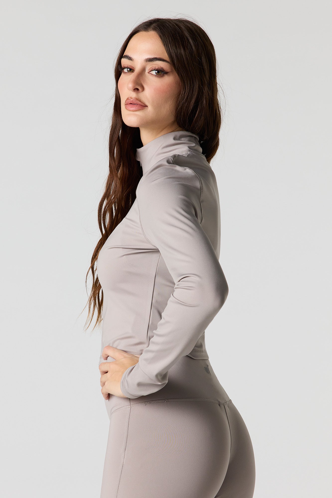 Active Cropped Zip-Up Jacket