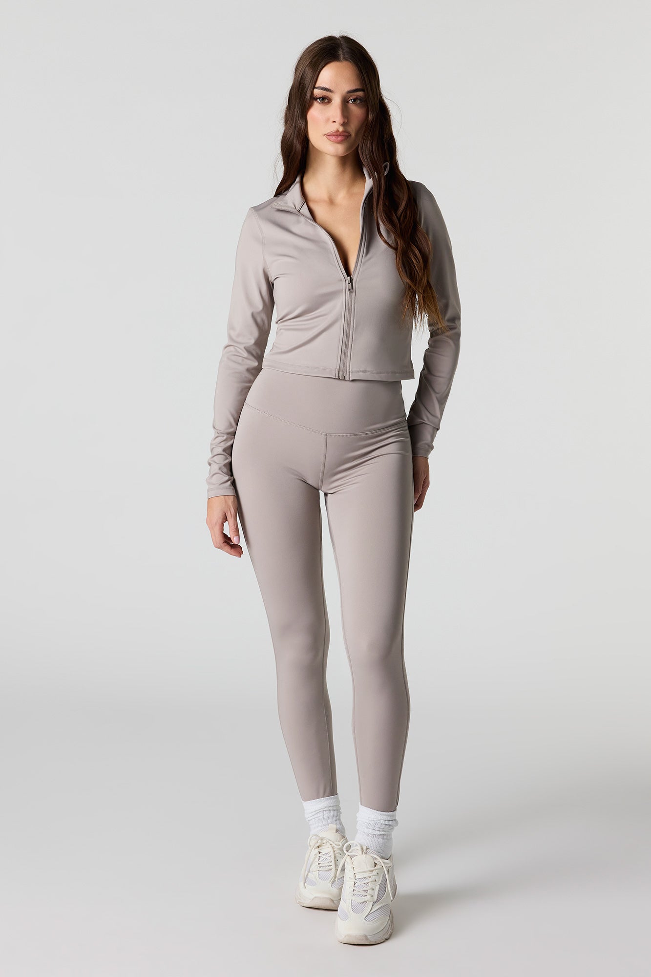 Active Cropped Zip-Up Jacket