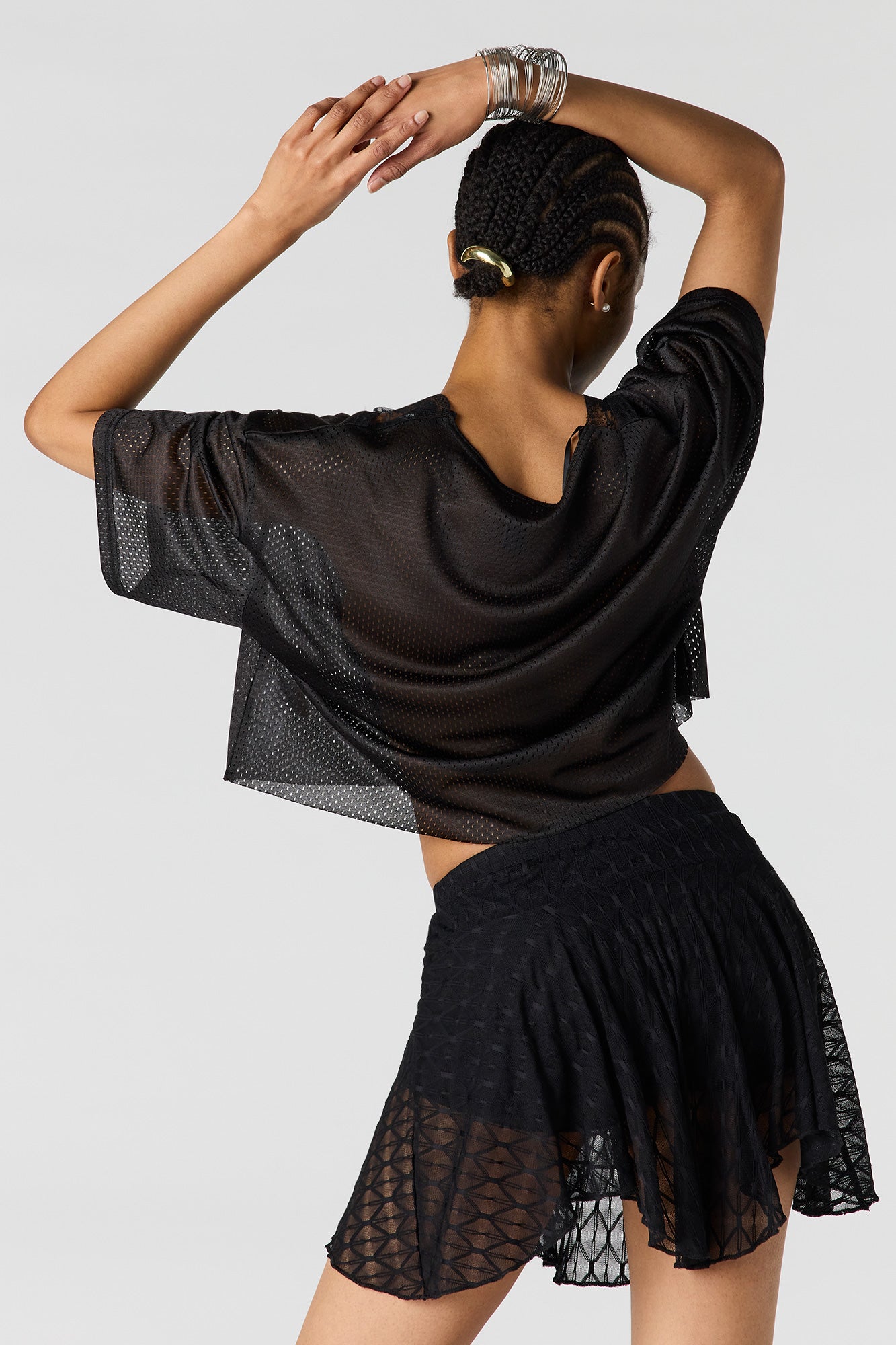 Lace Trim Graphic Jersey
