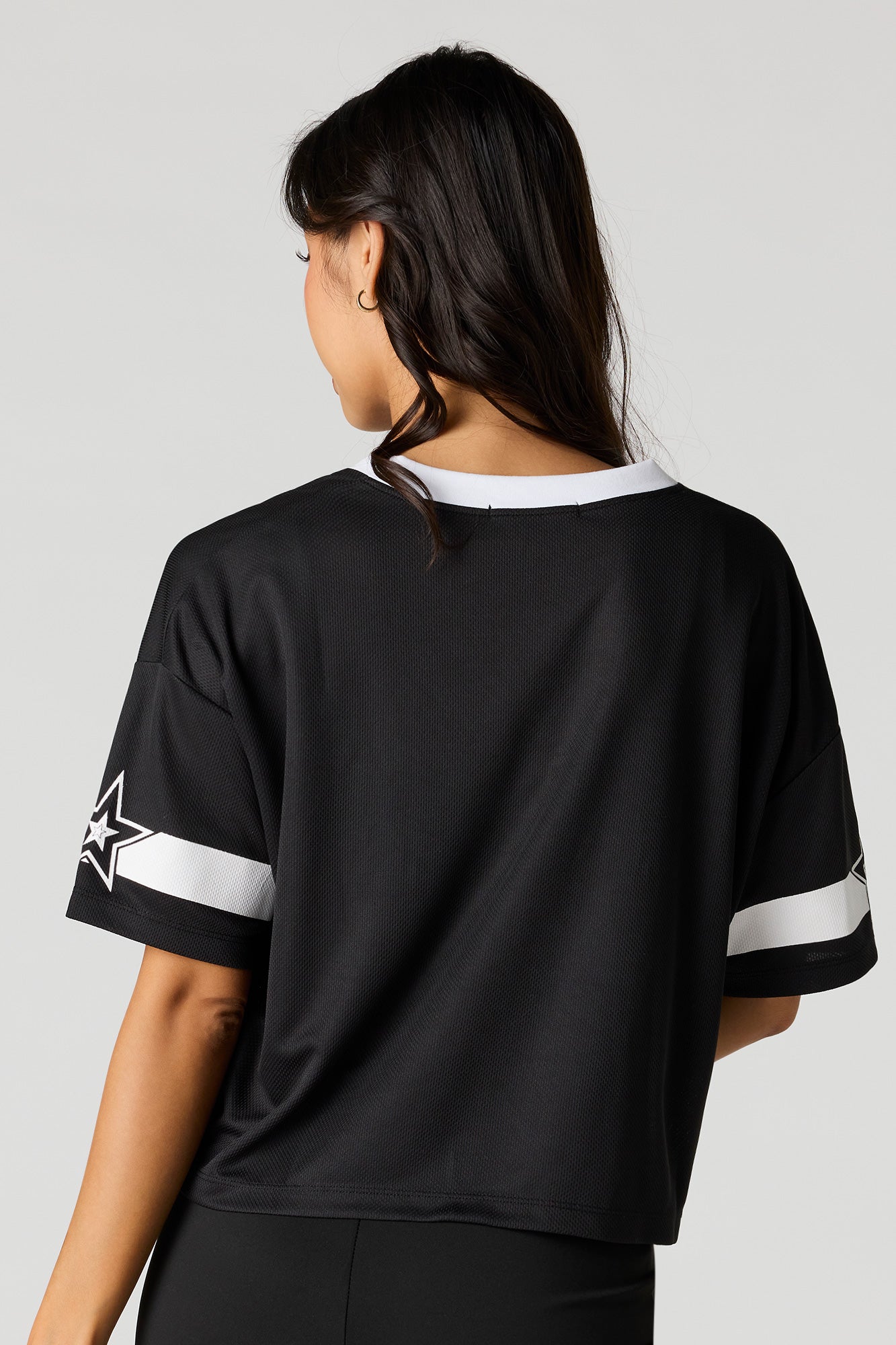 Graphic Cropped Jersey Top