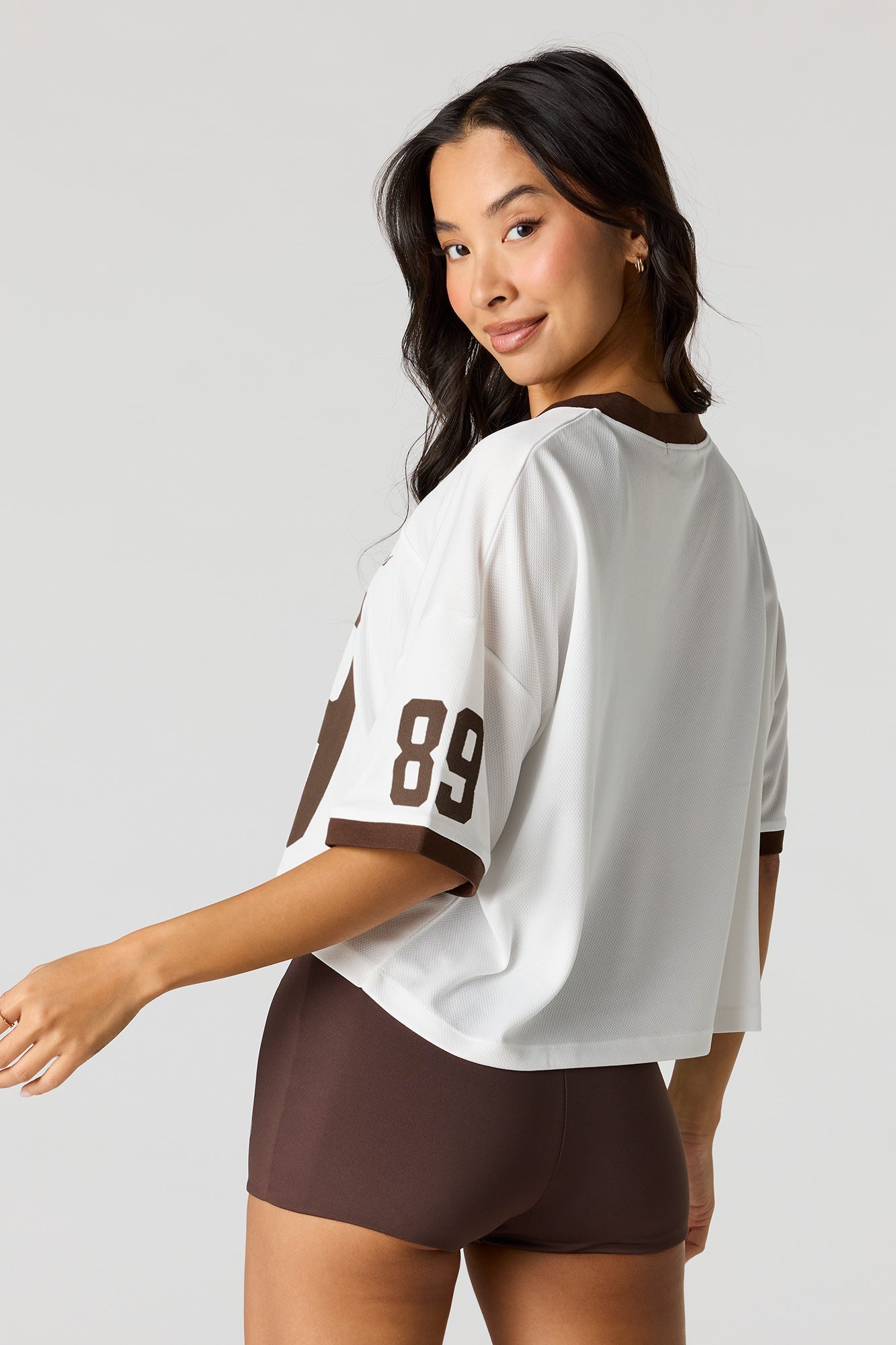 Graphic Cropped Jersey Top