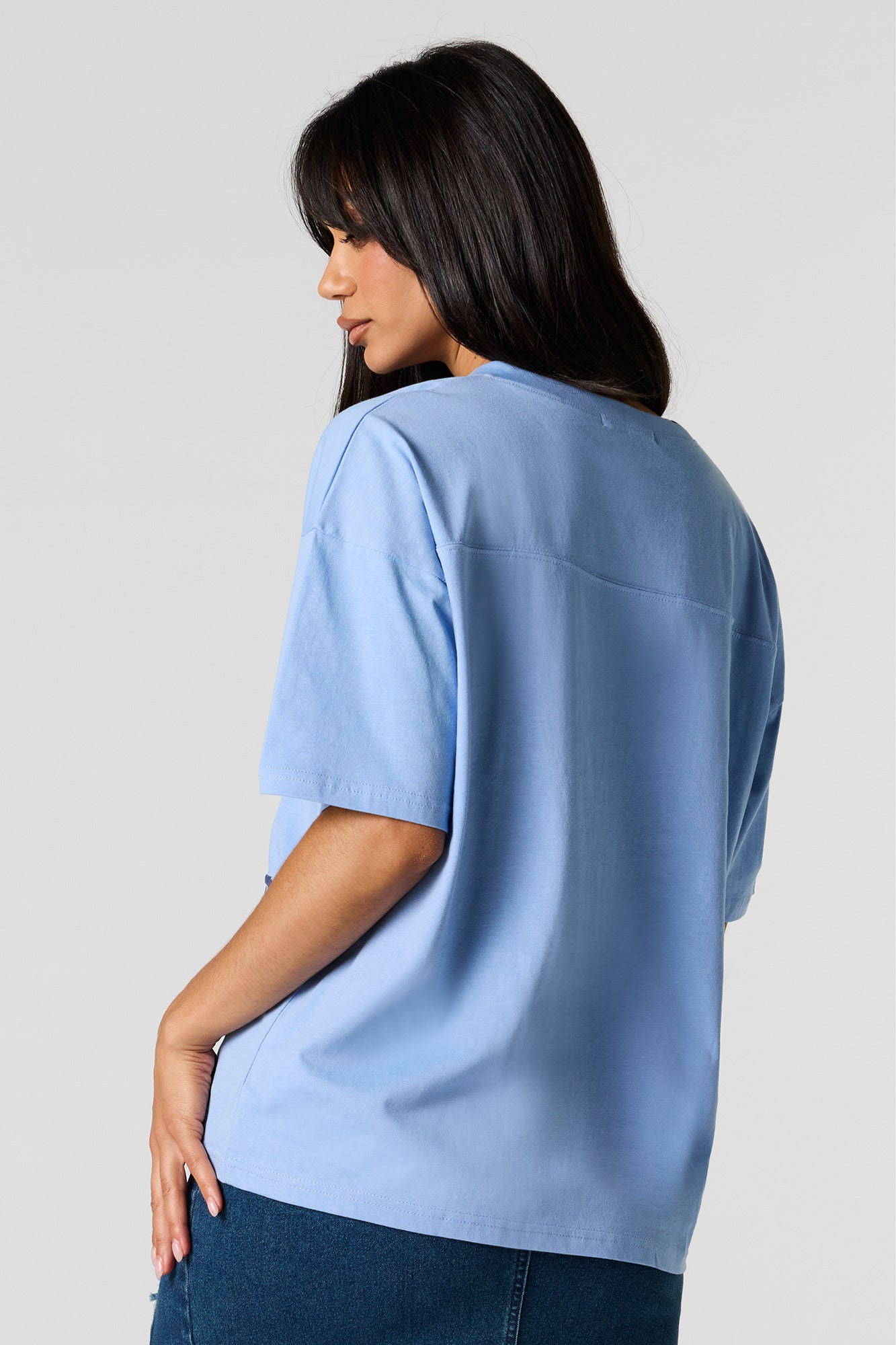 LA Puff Print V-Neck T-Shirt