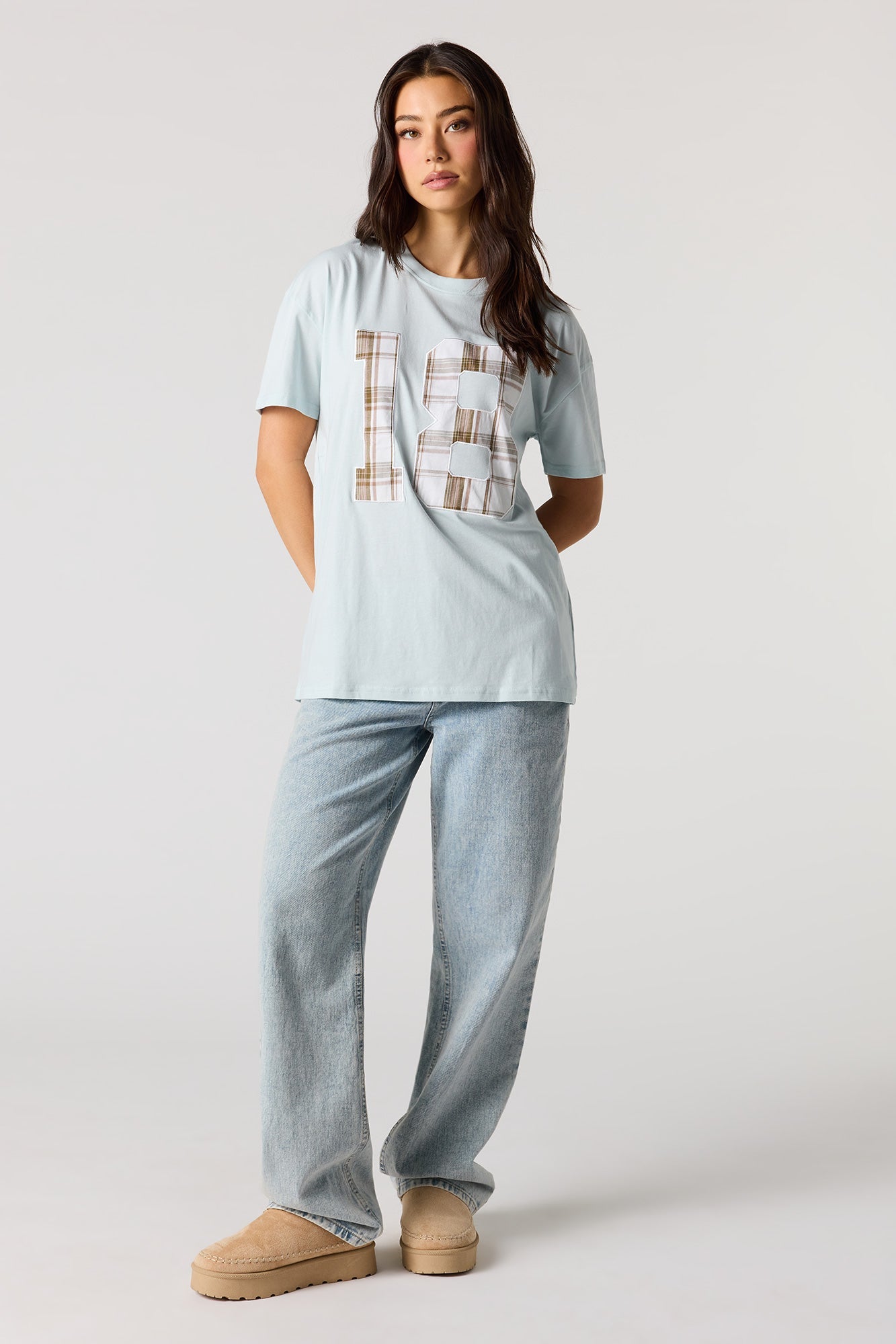 18 Twill Embroidered Oversized T-Shirt