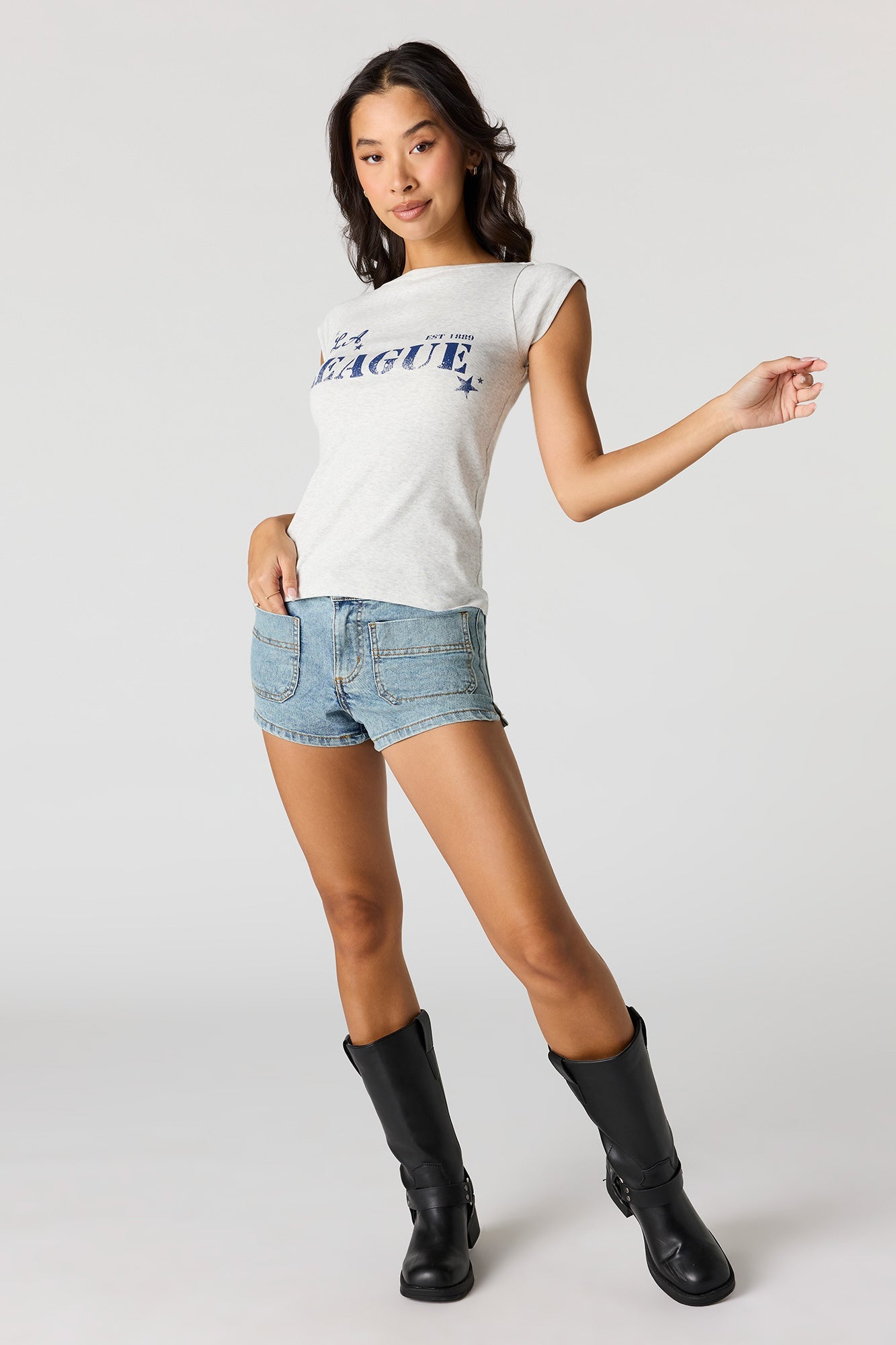 Graphic Boatneck T-Shirt