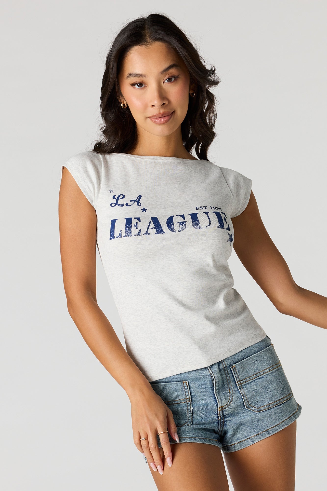 Graphic Boatneck T-Shirt