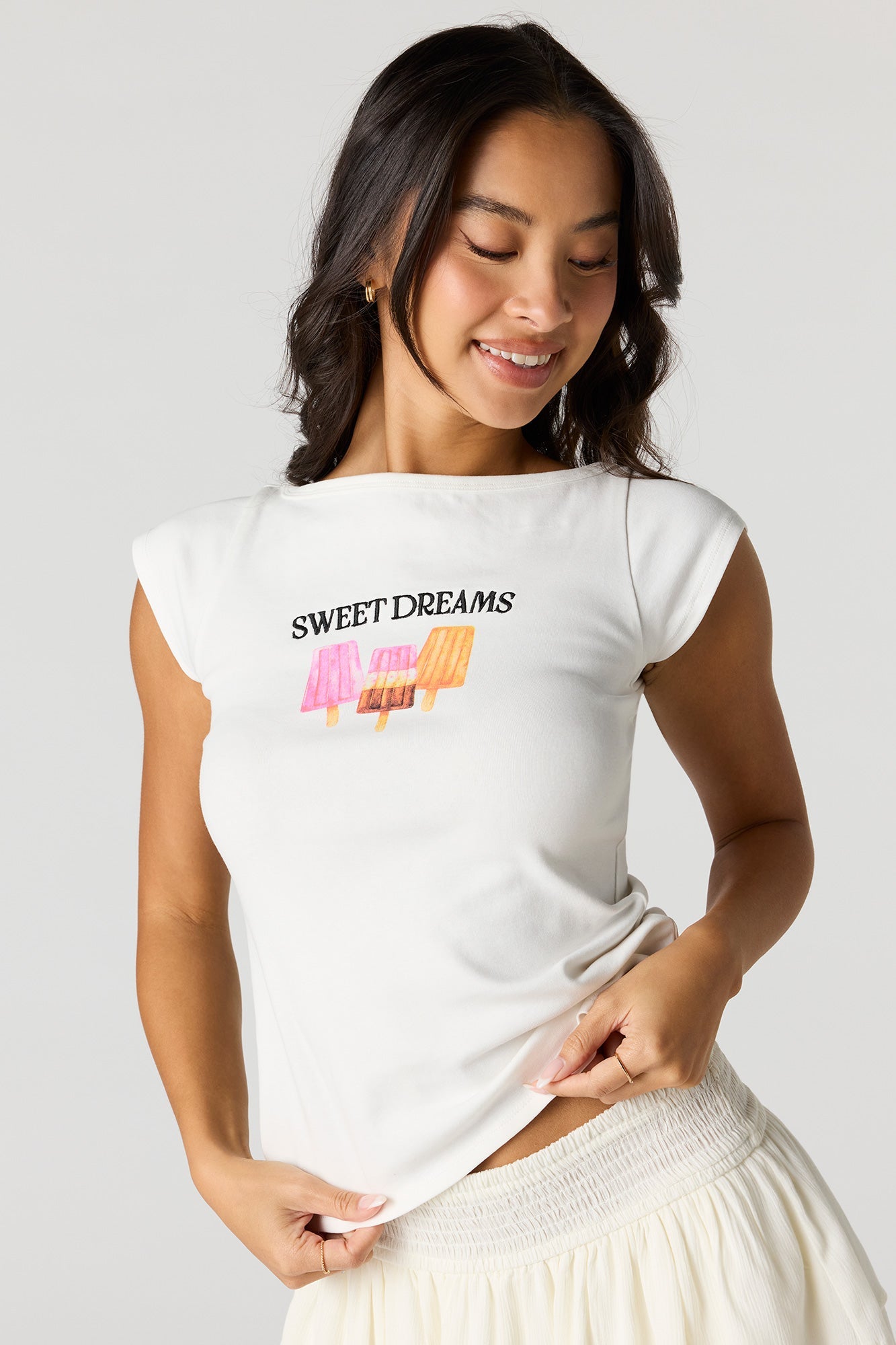 Graphic Boatneck T-Shirt