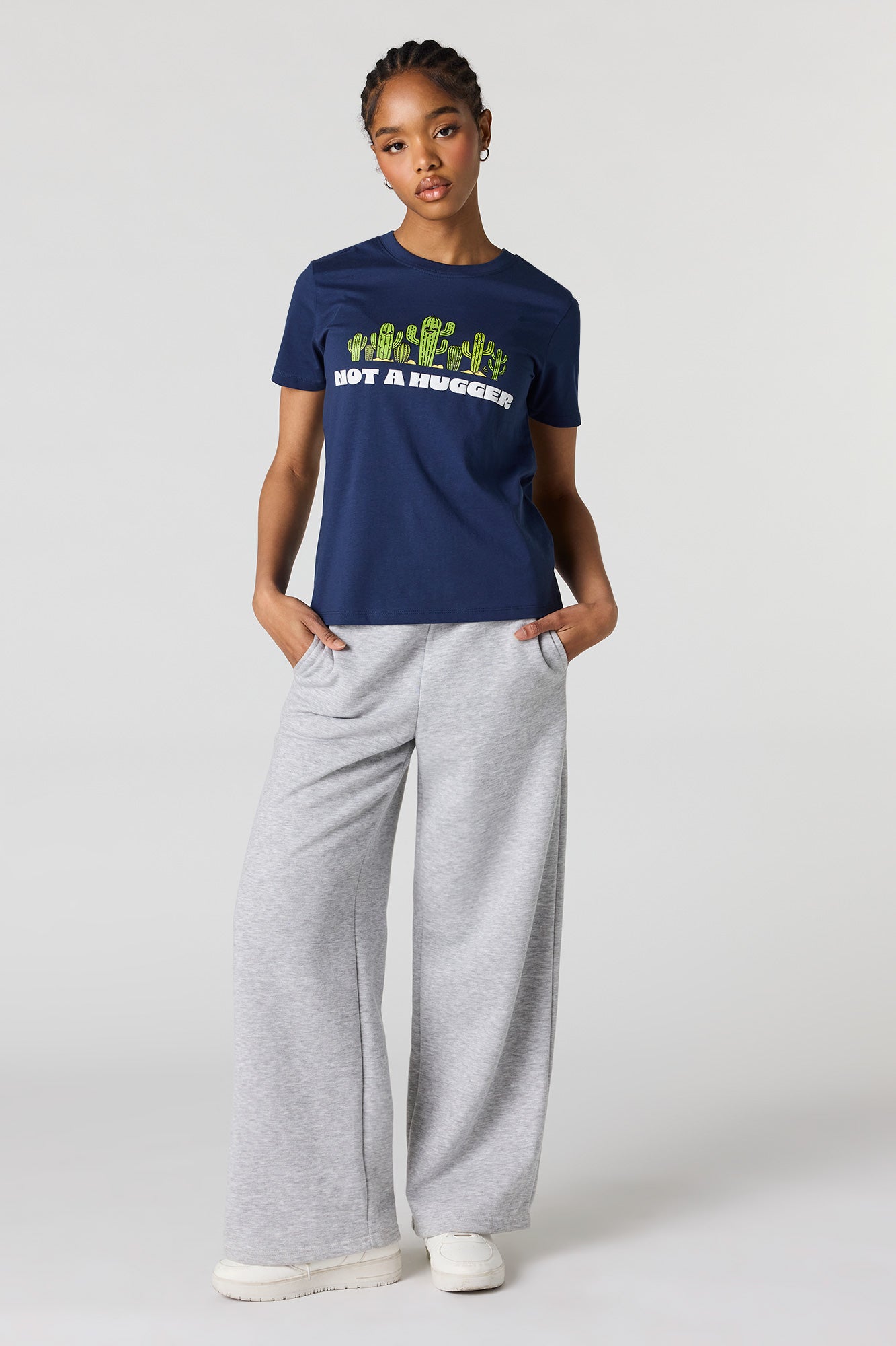 Not A Hugger Puff Print T-Shirt