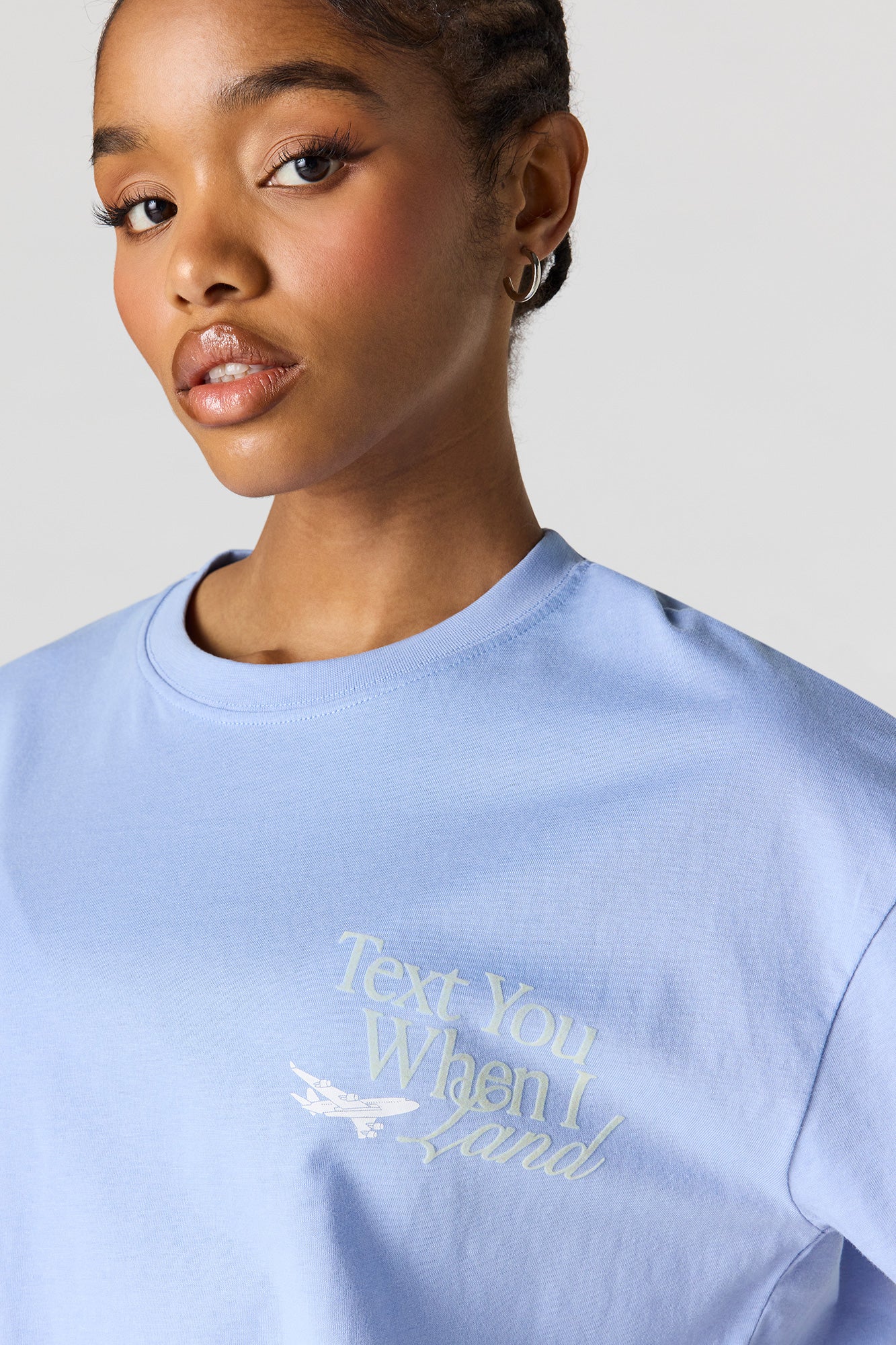 Flight HD Print Oversized T-Shirt