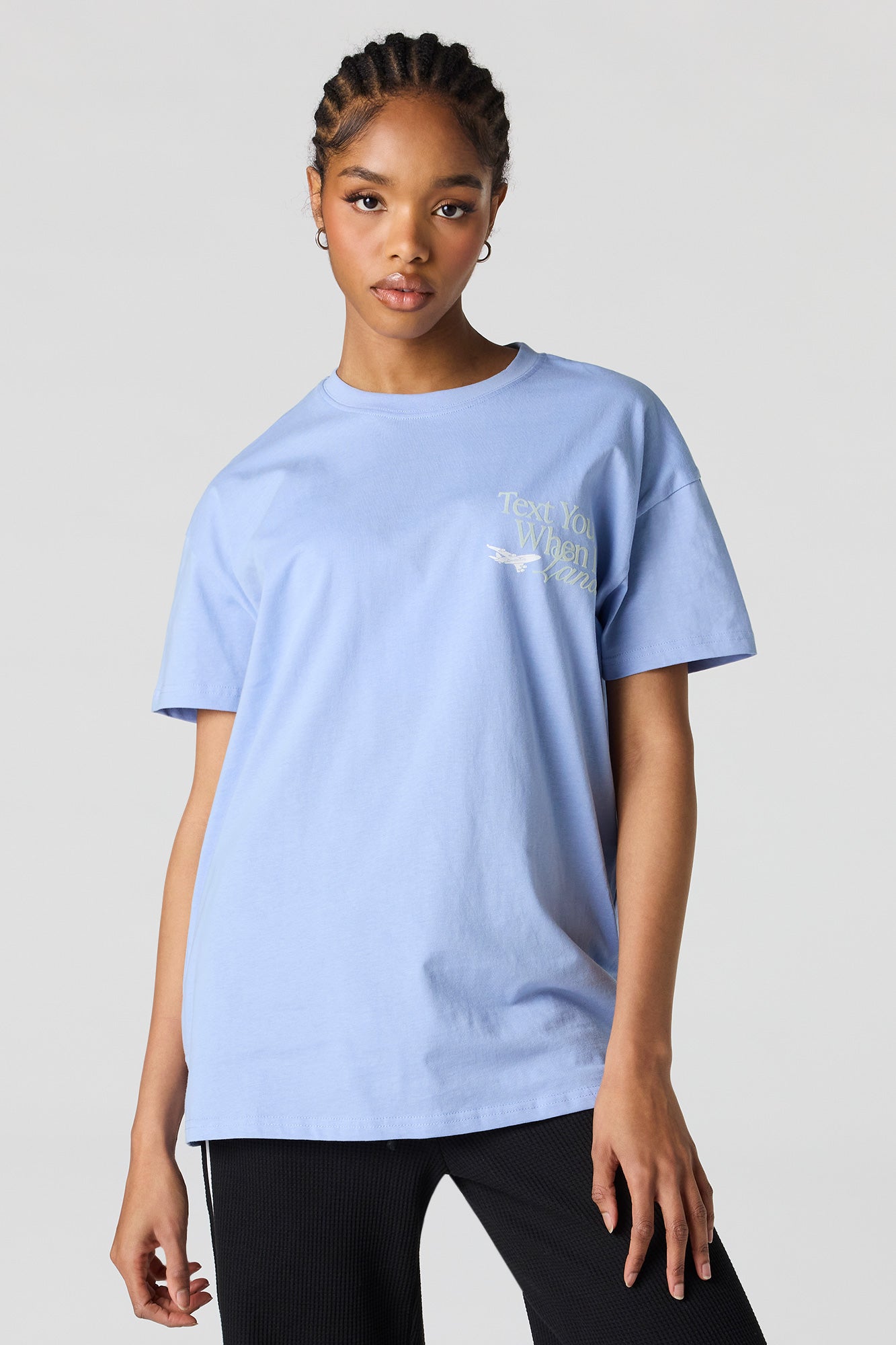 Flight HD Print Oversized T-Shirt
