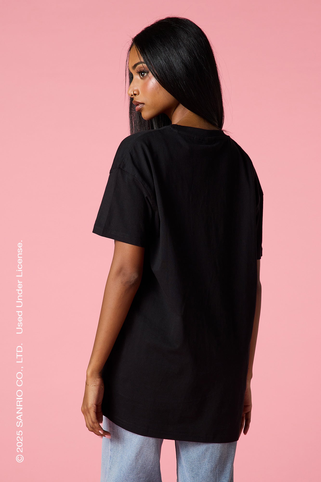 Kuromi™ Embroidered Oversized T-Shirt