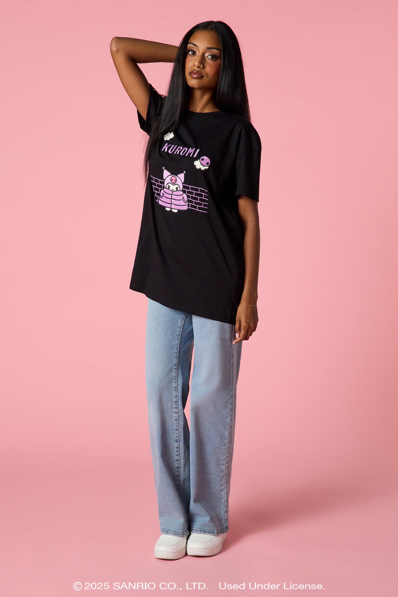 Kuromi™ Embroidered Oversized T-Shirt