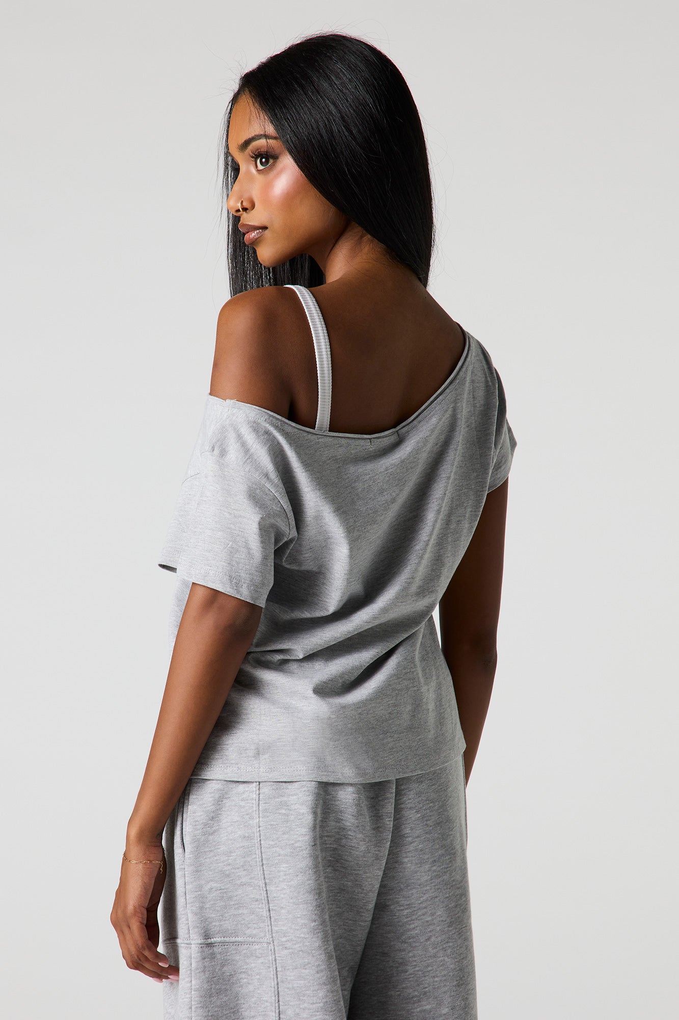 Graphic Boat Neck T-Shirt