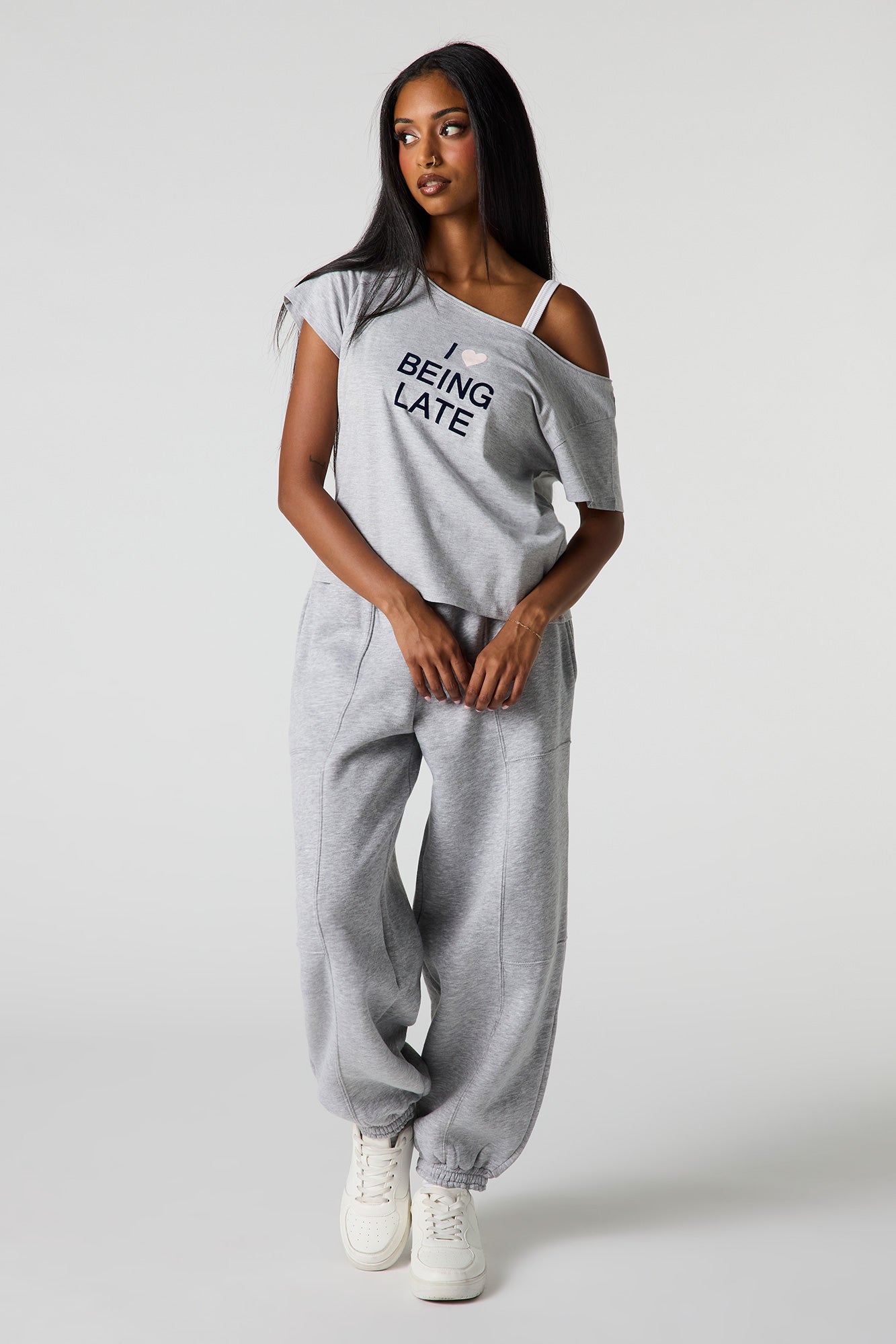 Graphic Boat Neck T-Shirt