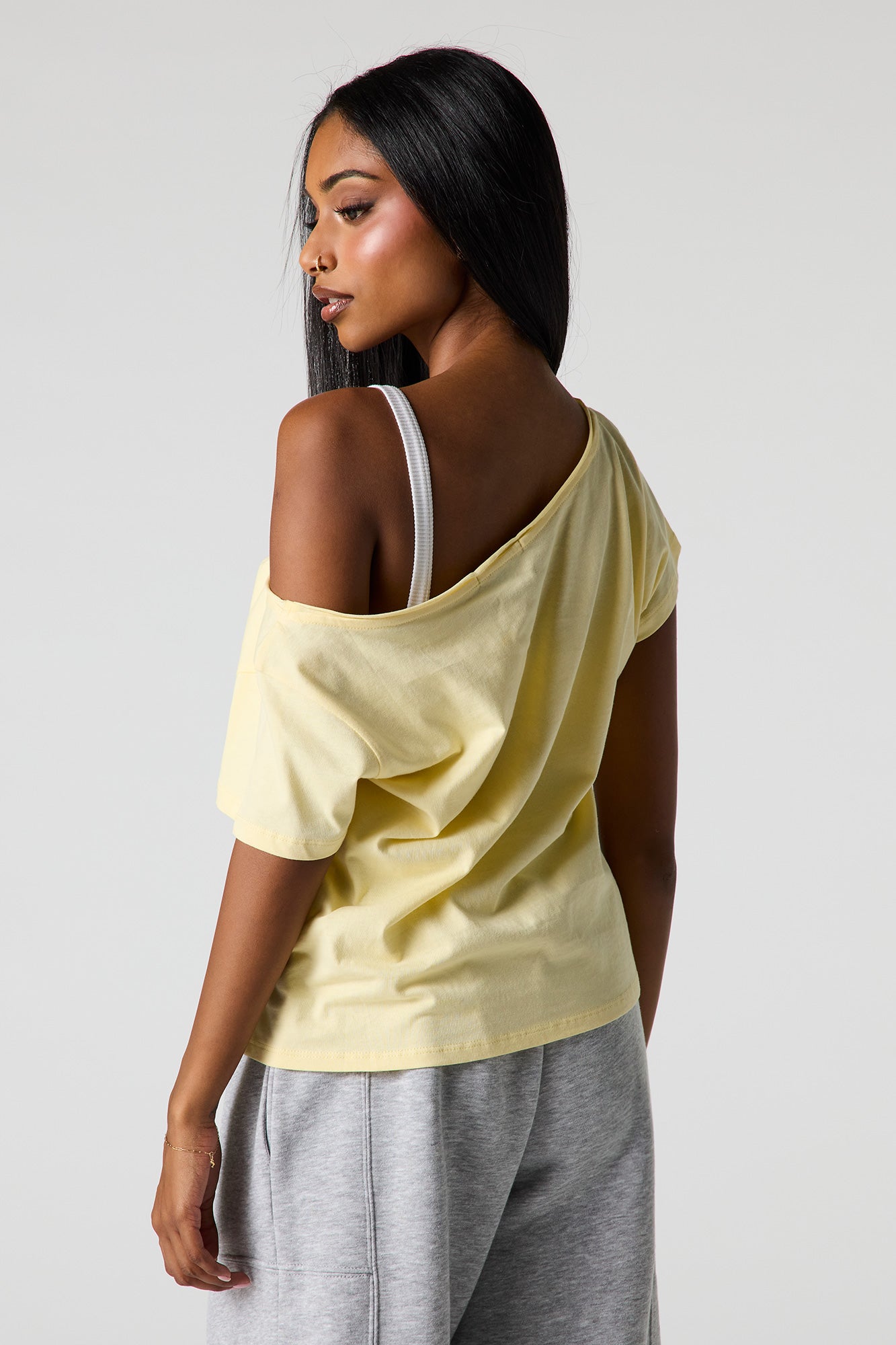 Graphic Boat Neck T-Shirt