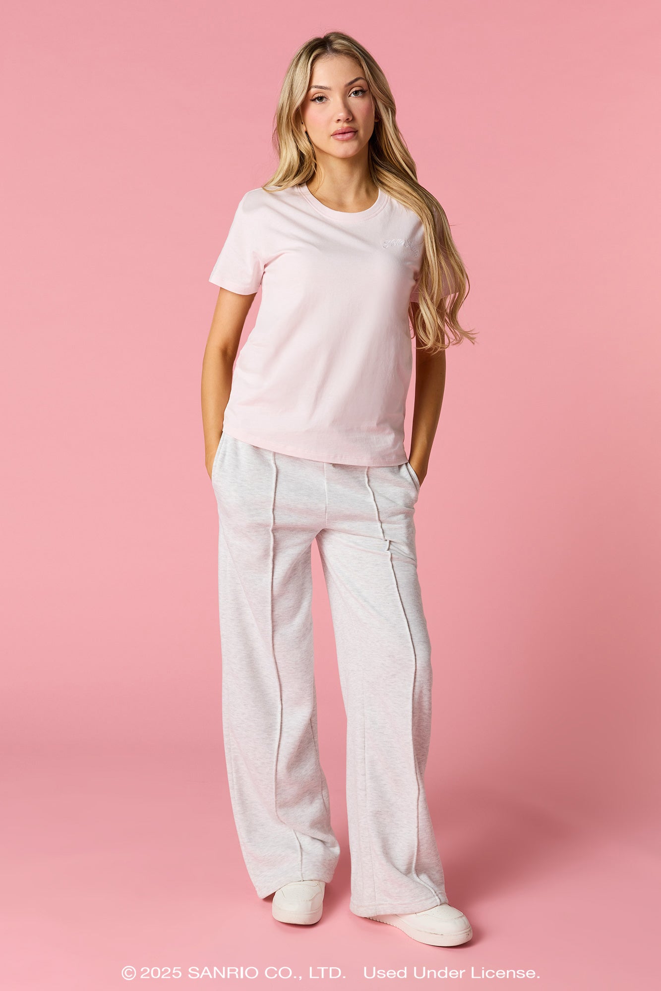 Hello Kitty® Embroidered Rhinestone T-Shirt
