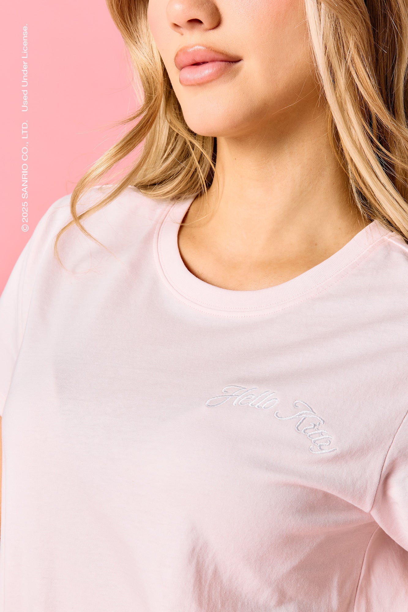 Hello Kitty® Embroidered Rhinestone T-Shirt