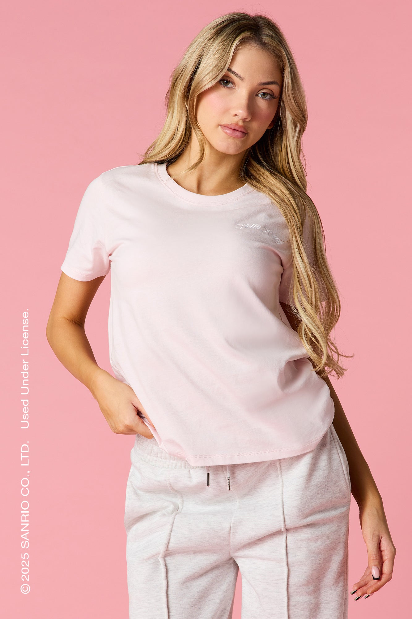 Hello Kitty® Embroidered Rhinestone T-Shirt