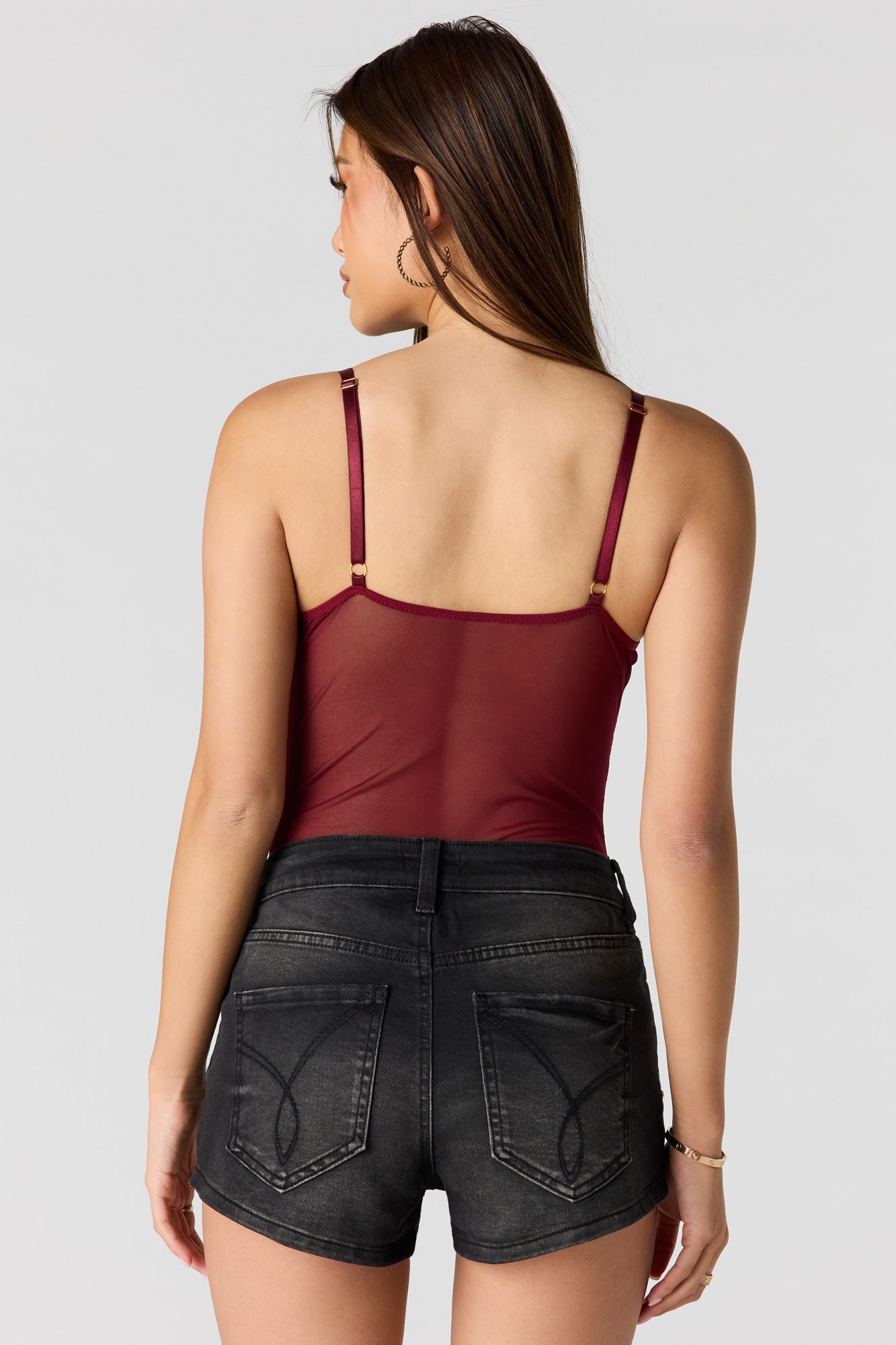 Braless Floral Lace Bodysuit