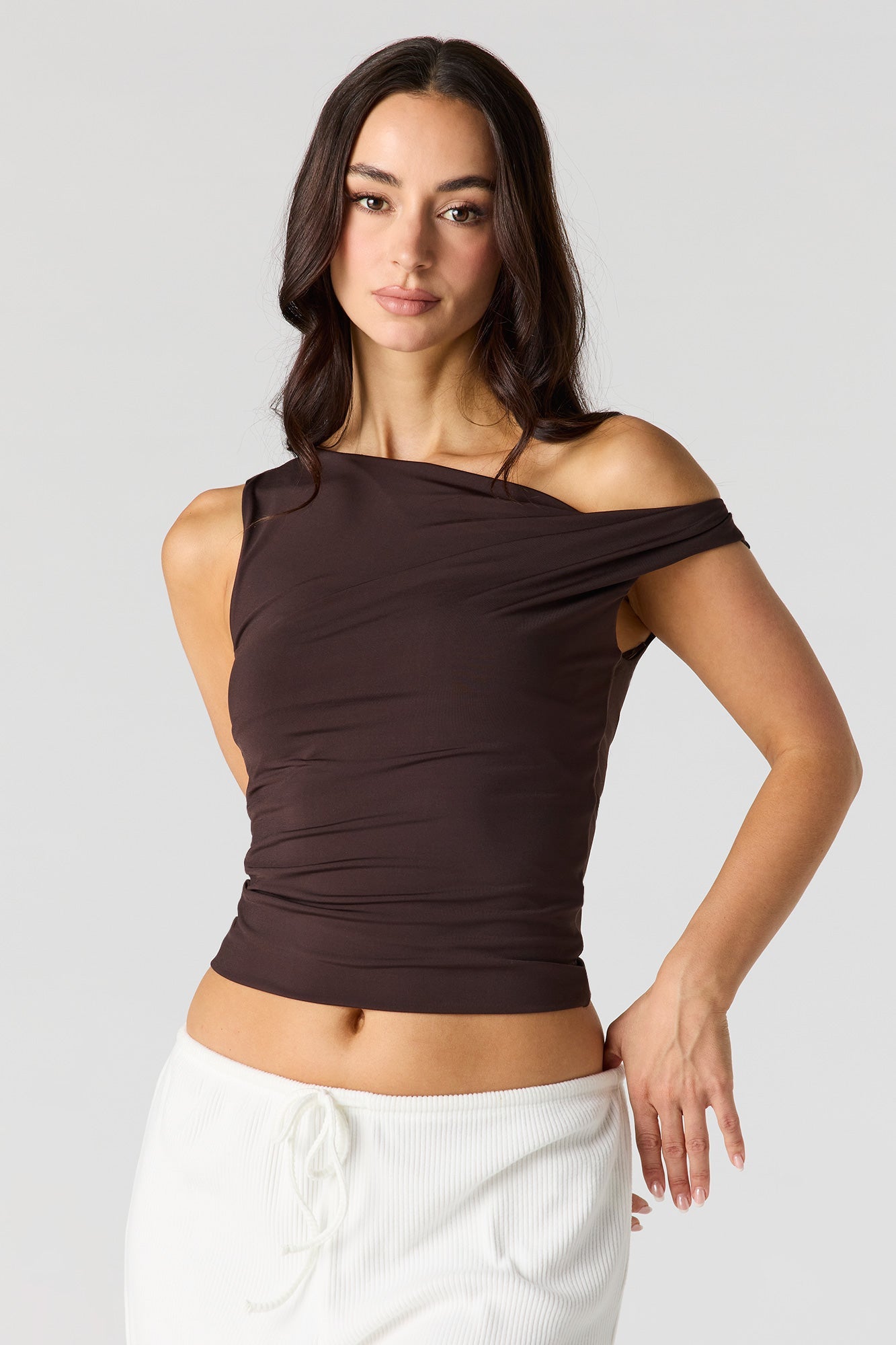 Ruched Twist Strap Tank