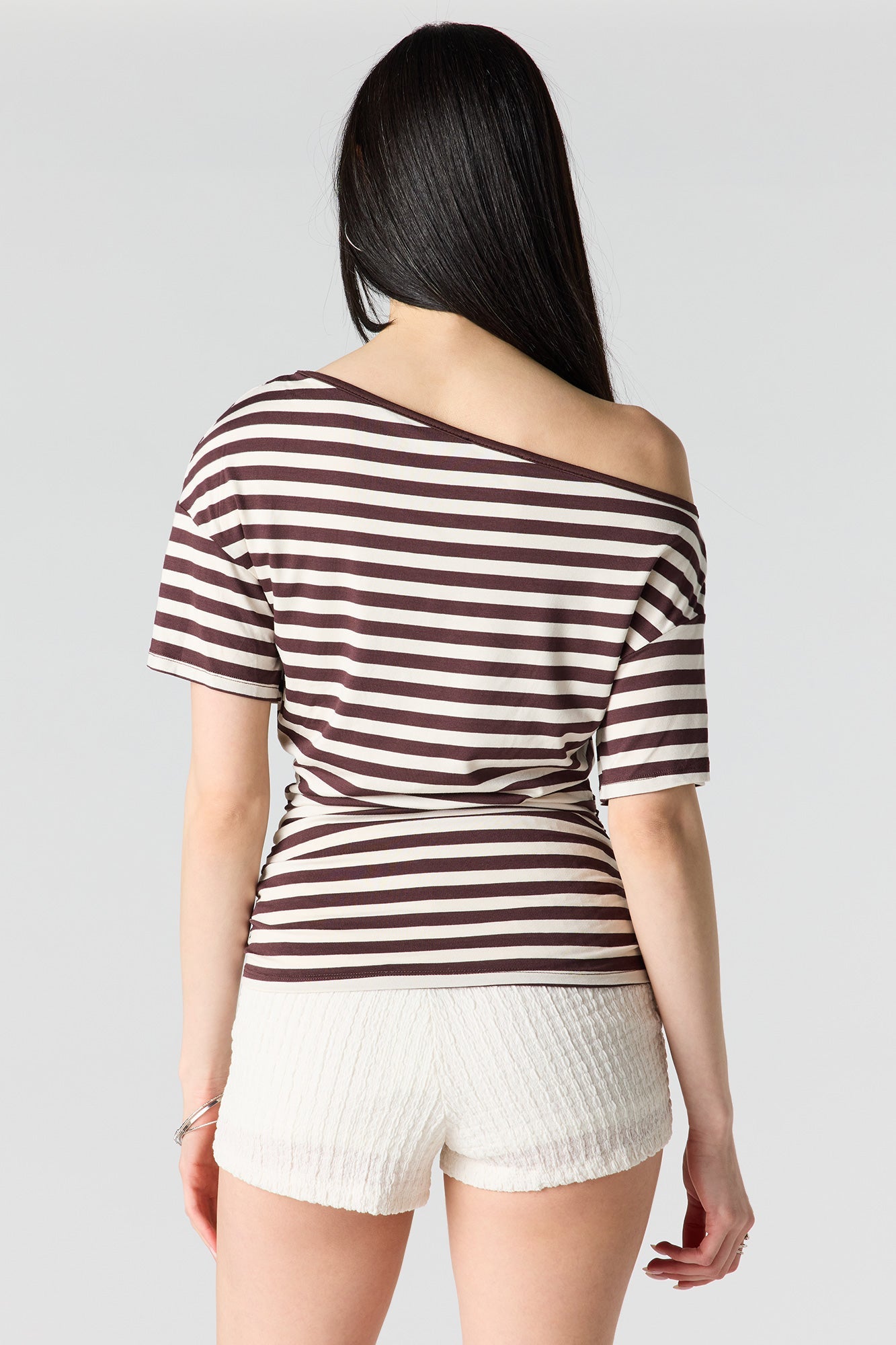 One Shoulder Short Sleeve Top