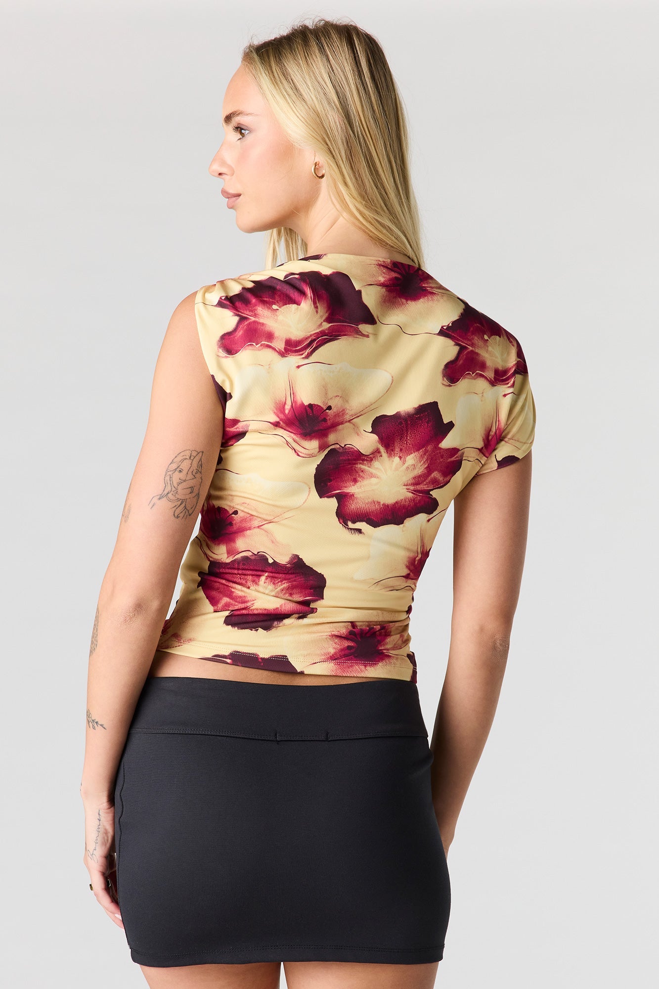 Contour Metal Cuff One Shoulder Top