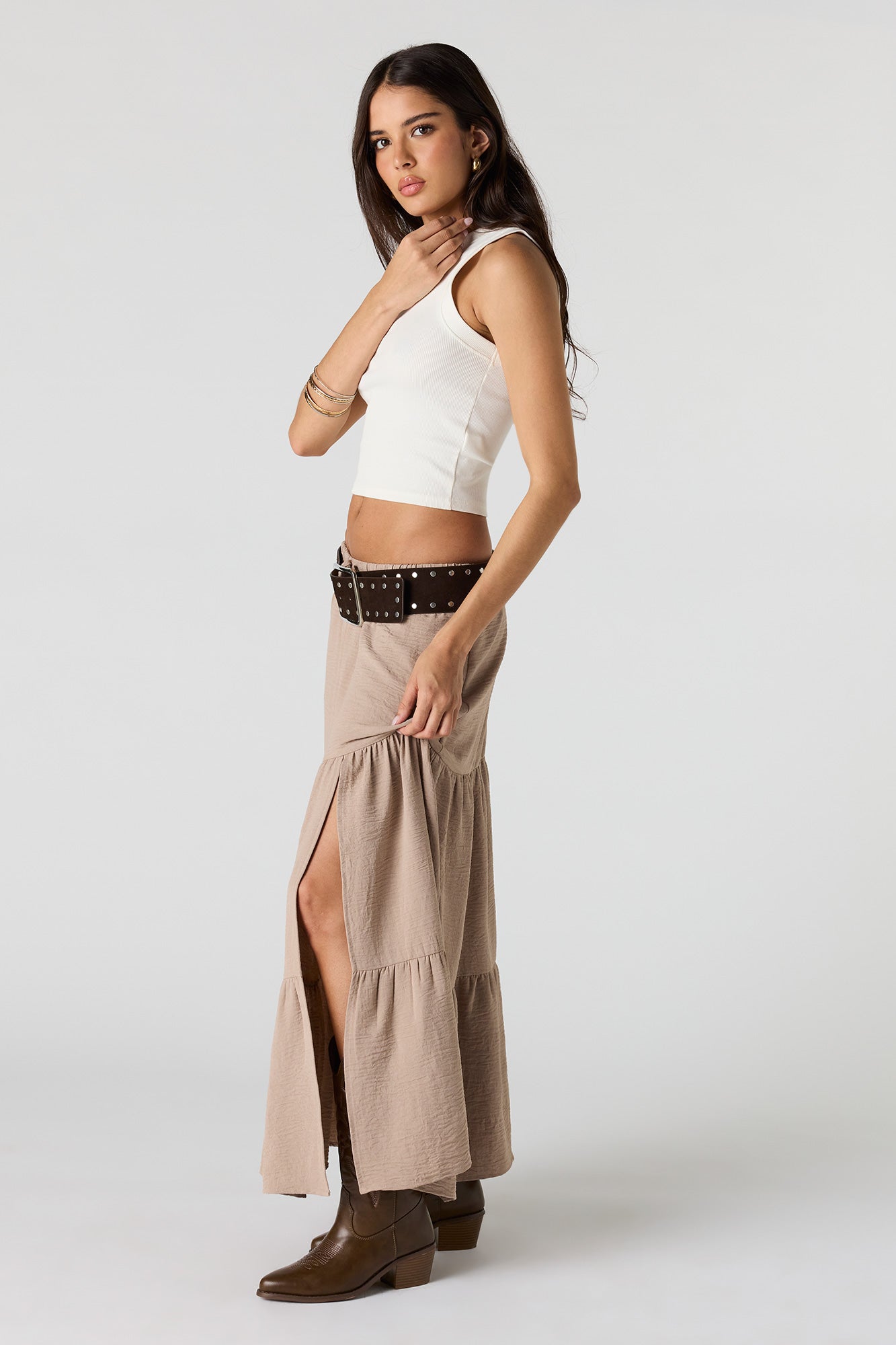 Tiered Maxi Skirt