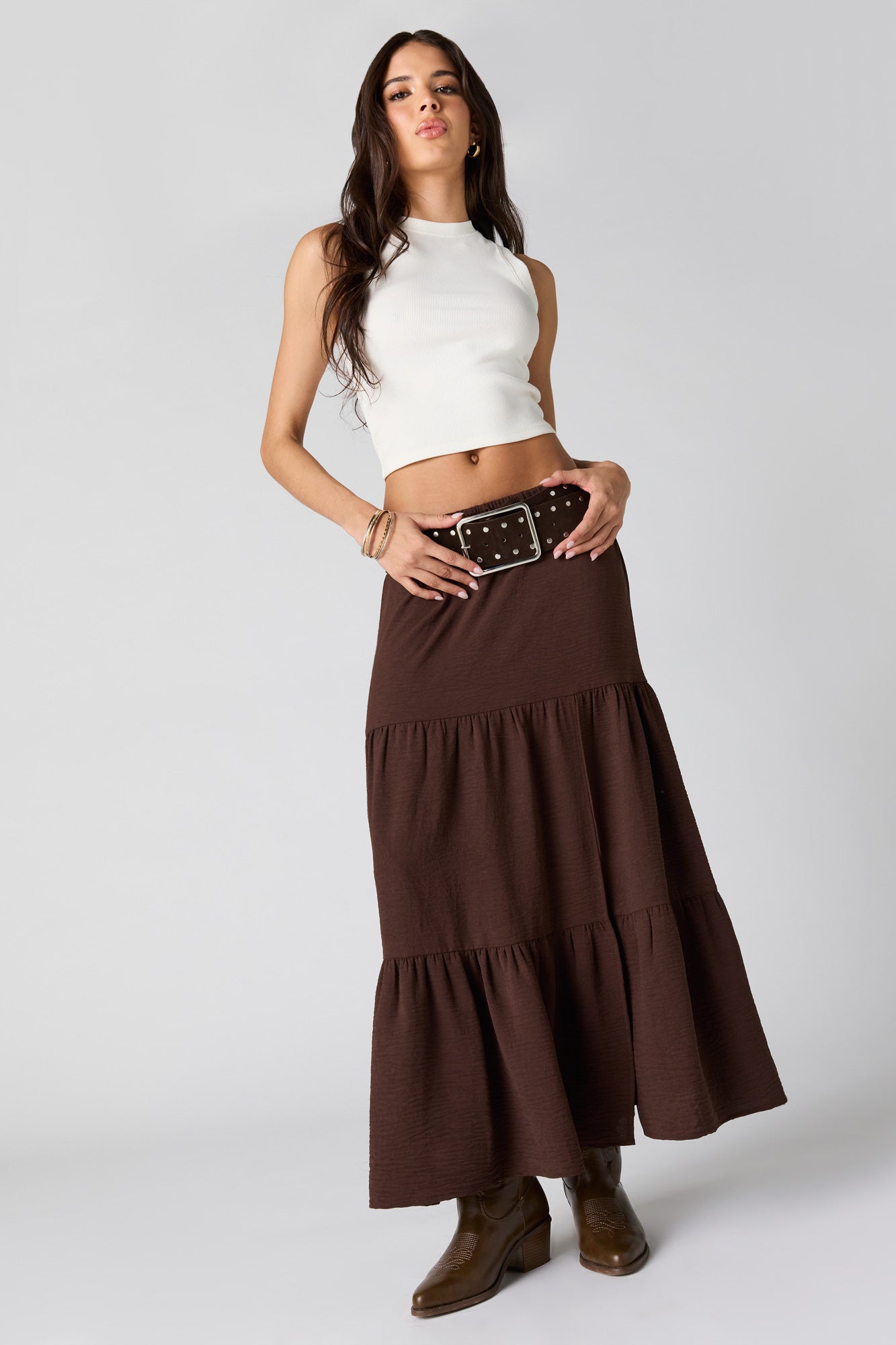 Tiered Maxi Skirt