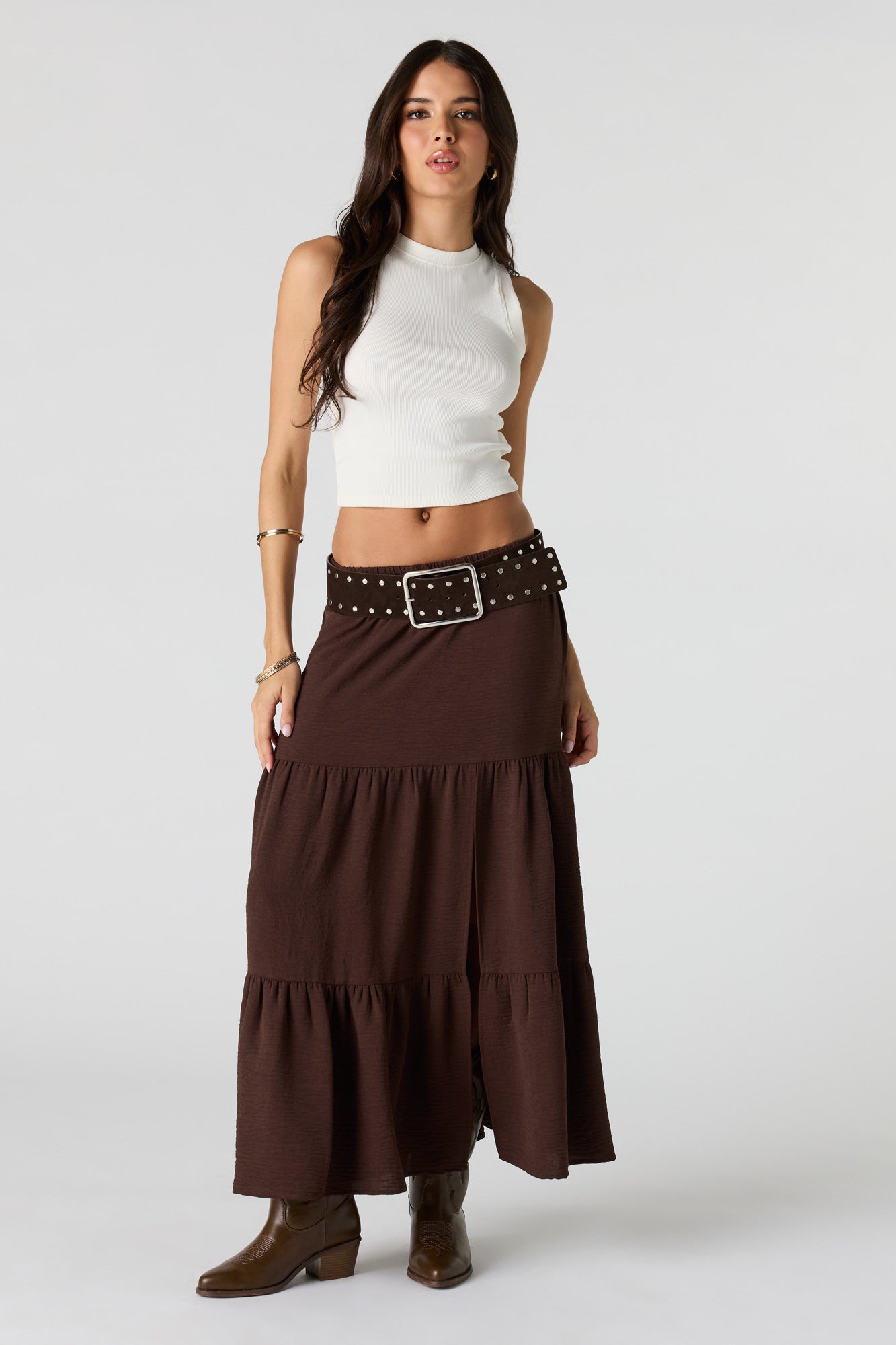 Tiered Maxi Skirt