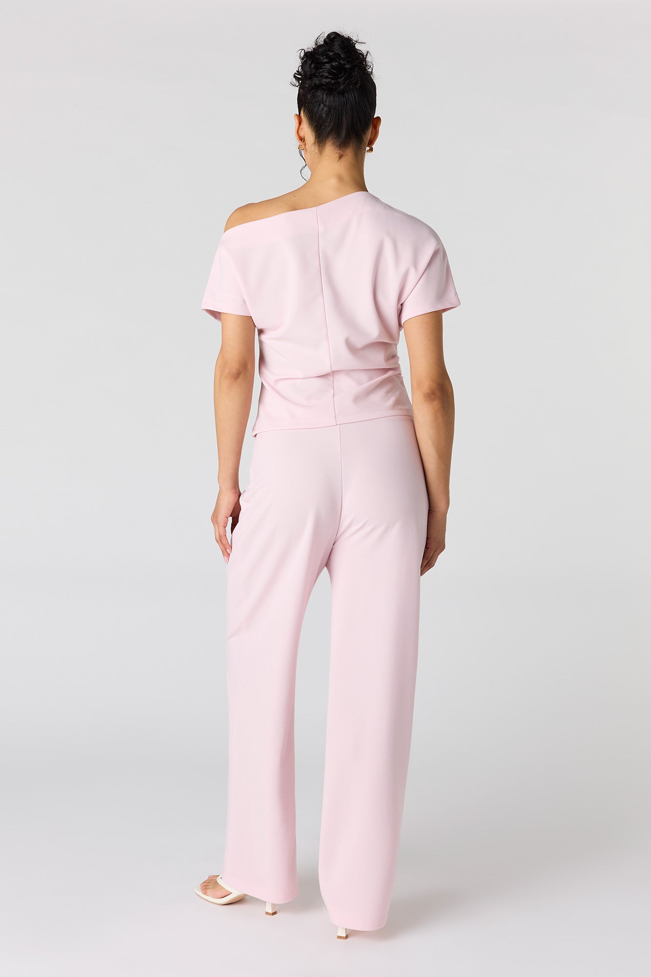 Belted Pleated Wide Leg Pant