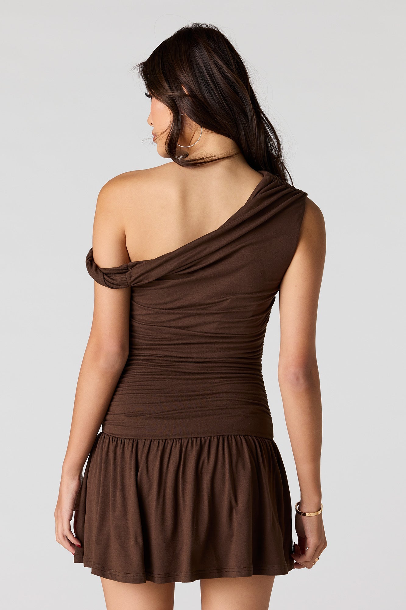 Off-Shoulder Eyelet Romper Dress
