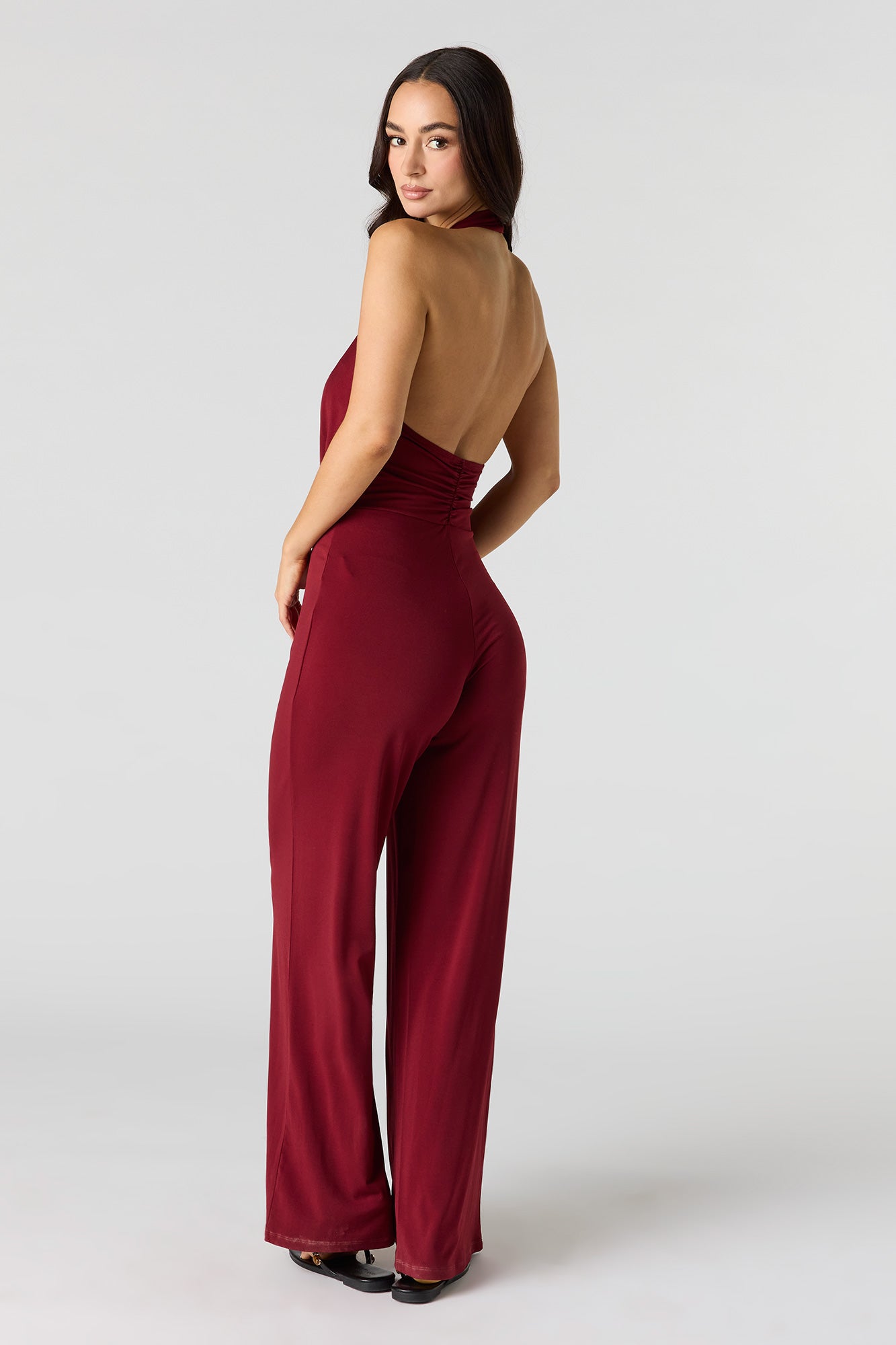 Cowl Neck Wide Leg Jumpsuit