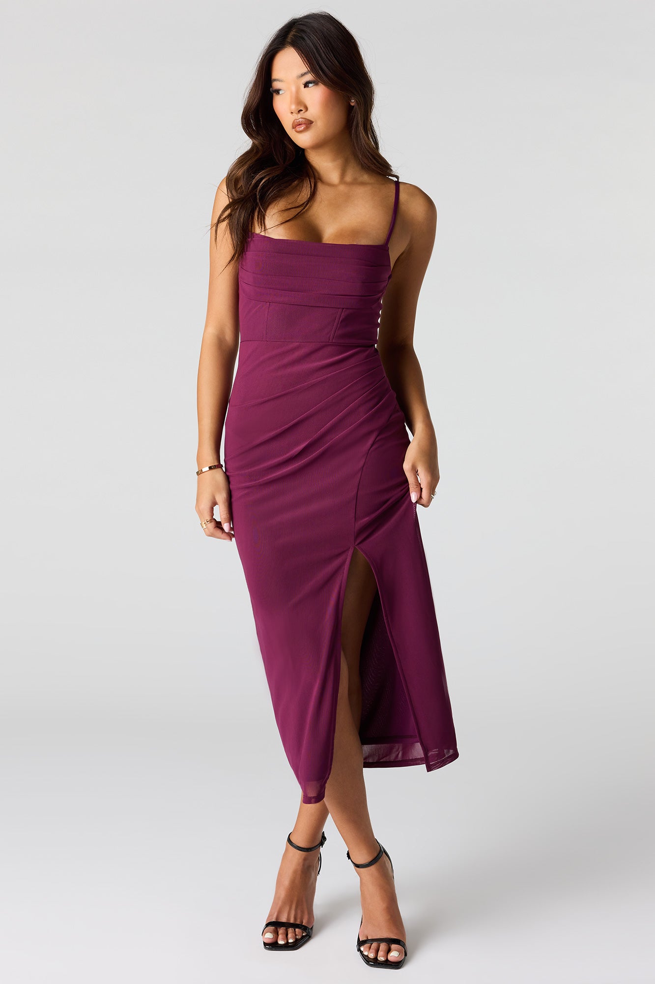 Mesh Midi Dress