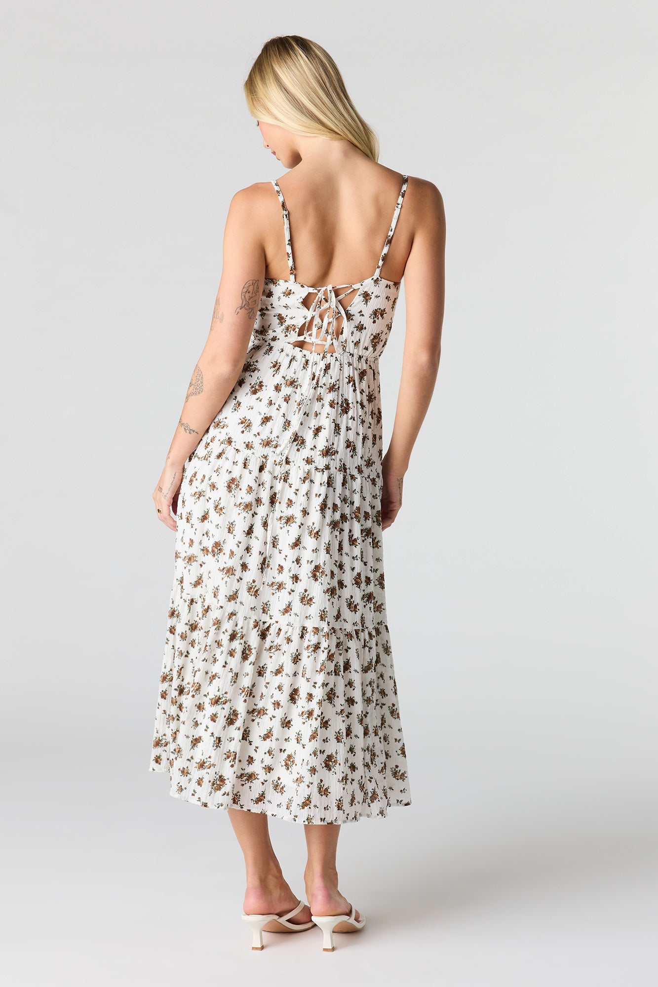 Textured Sweetheart Midi Dress