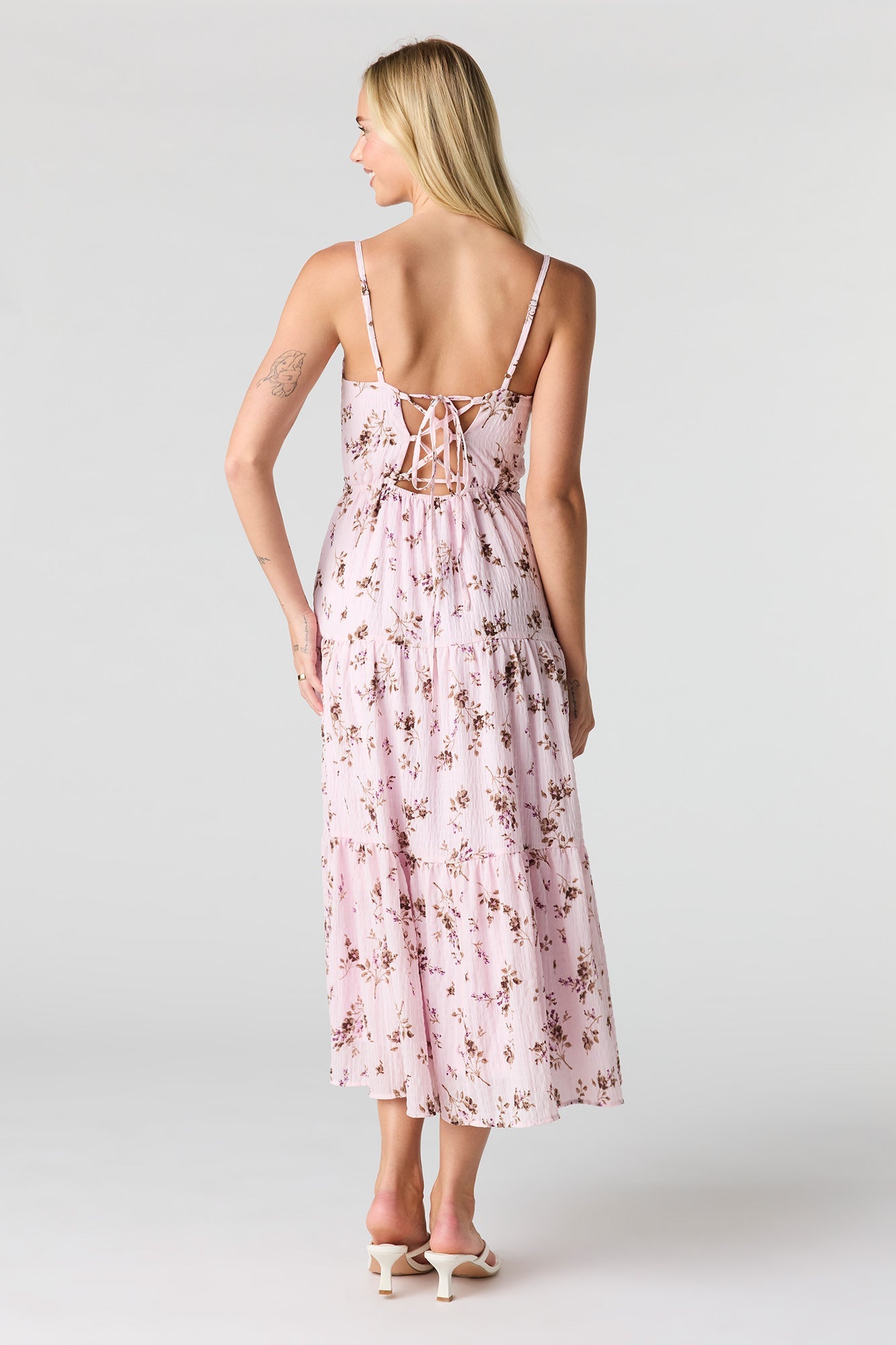 Textured Sweetheart Midi Dress
