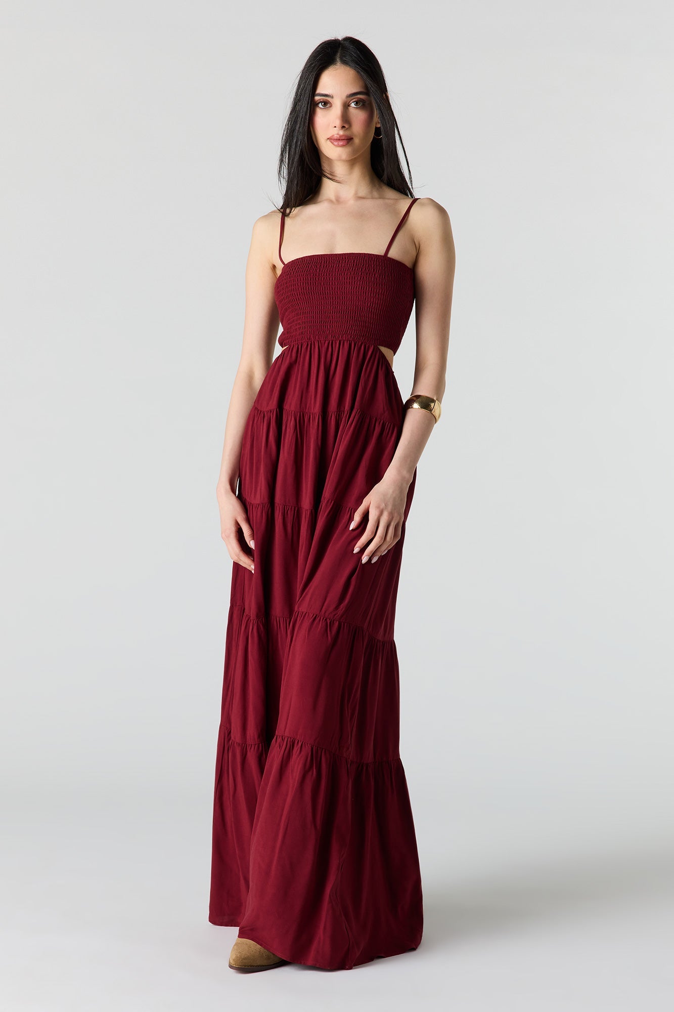 Smocked Tiered Maxi Dress
