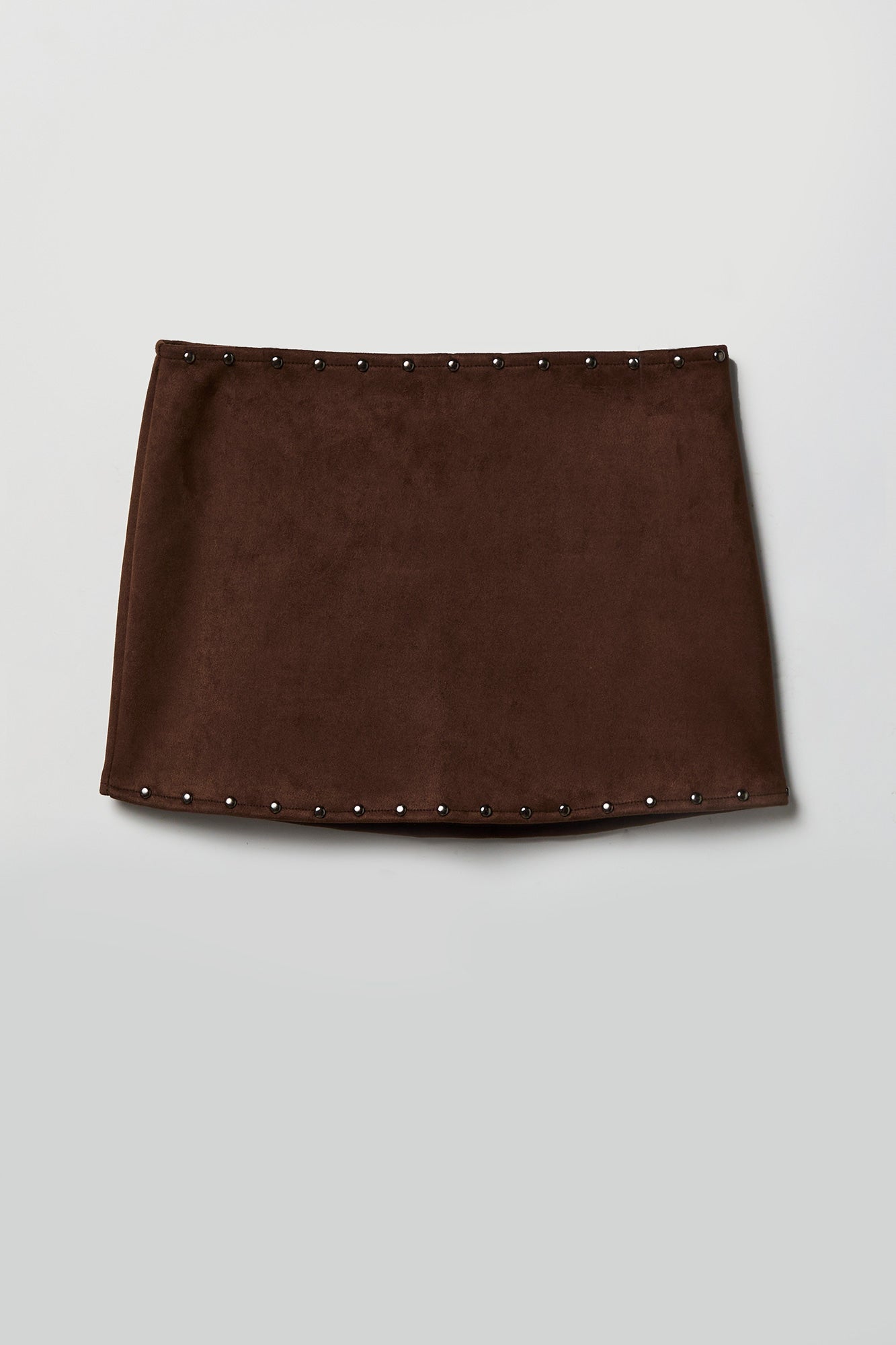 Suede Studded Halter Mini Skort