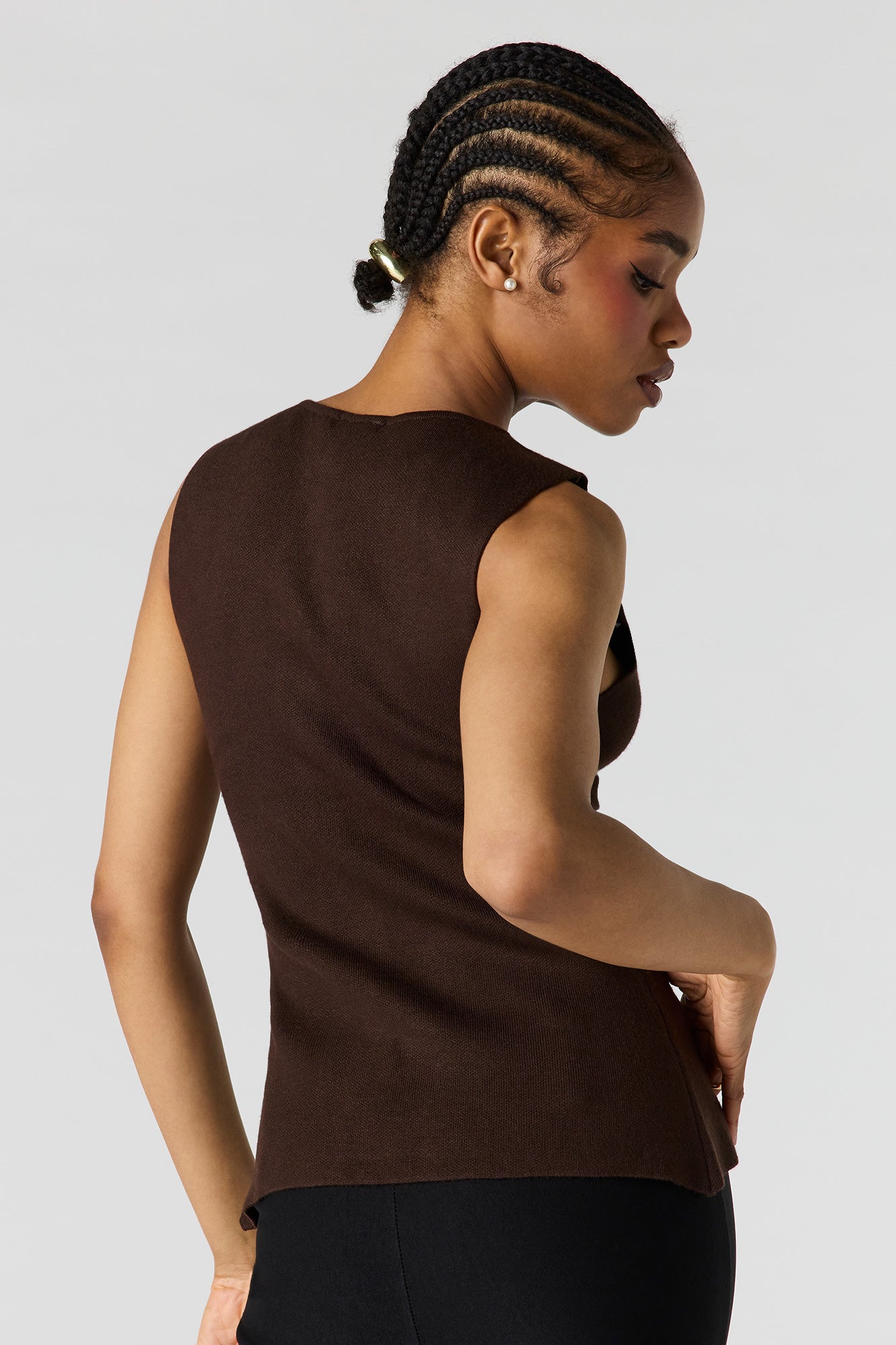 Knit Button-Up Vest