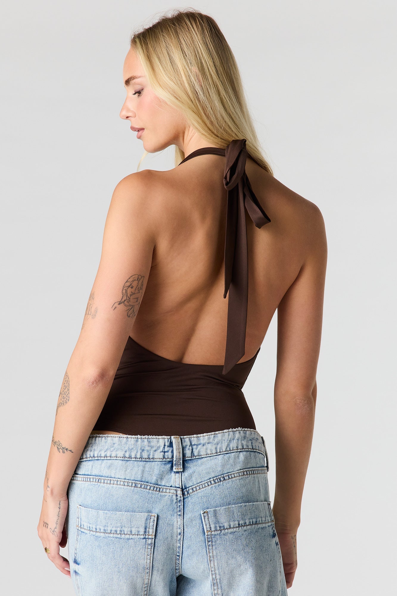 Contour Cowl Halter Bodysuit