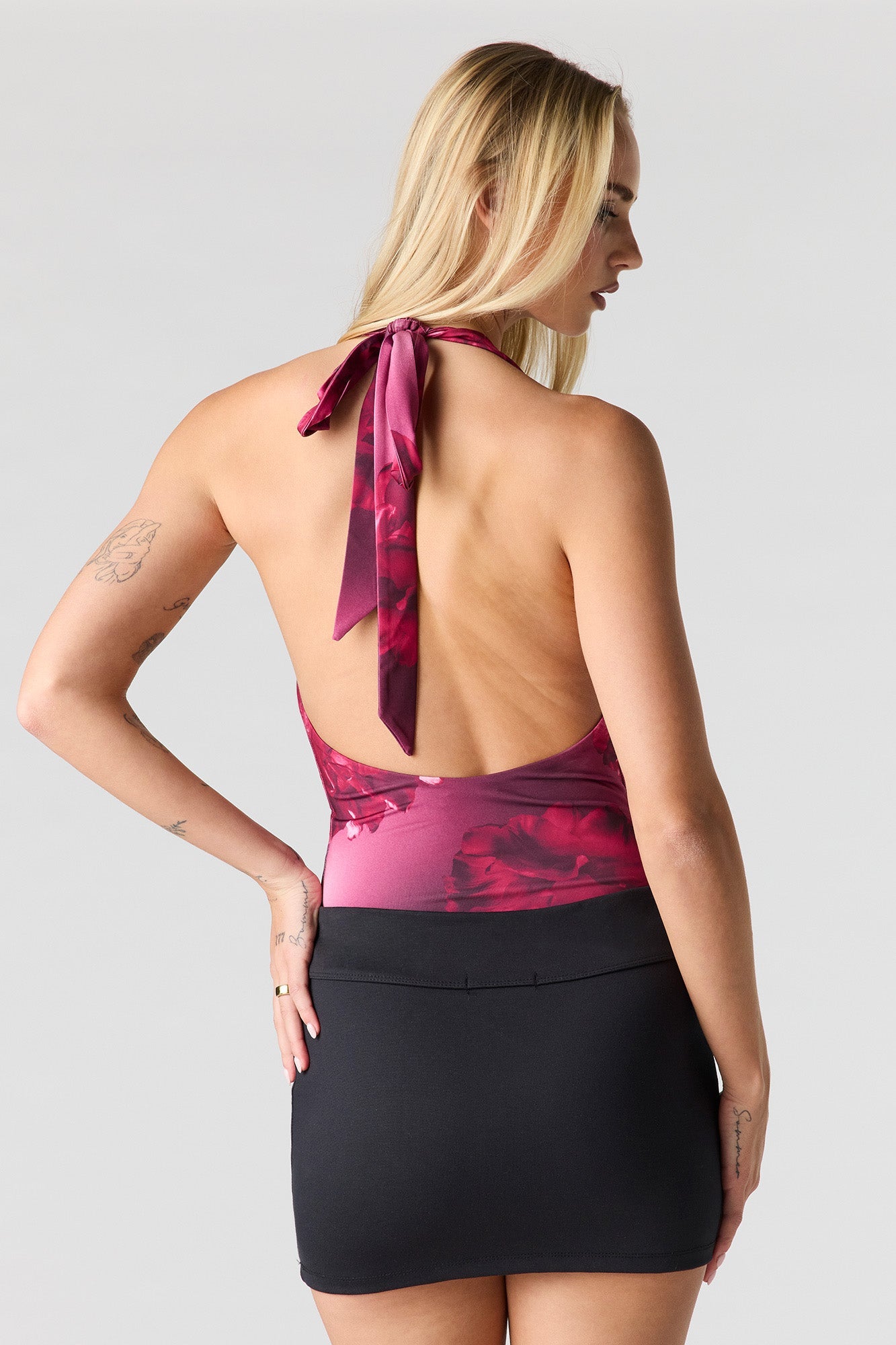 Contour Cowl Halter Bodysuit