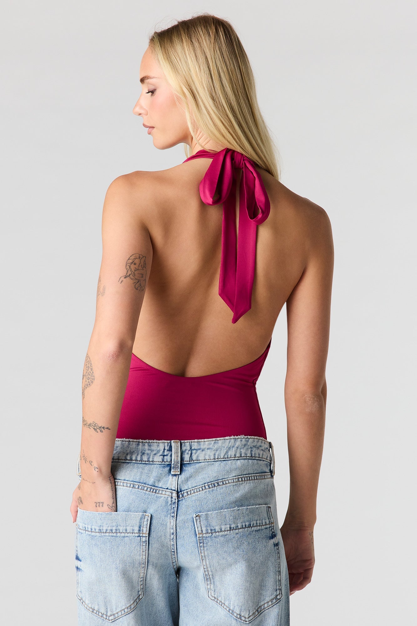 Contour Cowl Halter Bodysuit