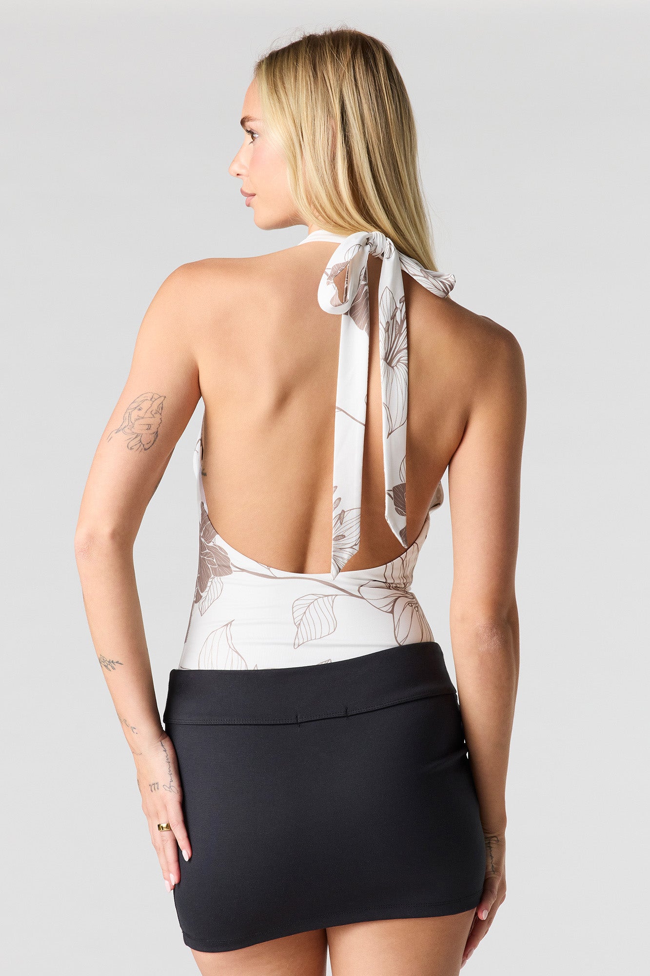 Contour Cowl Halter Bodysuit