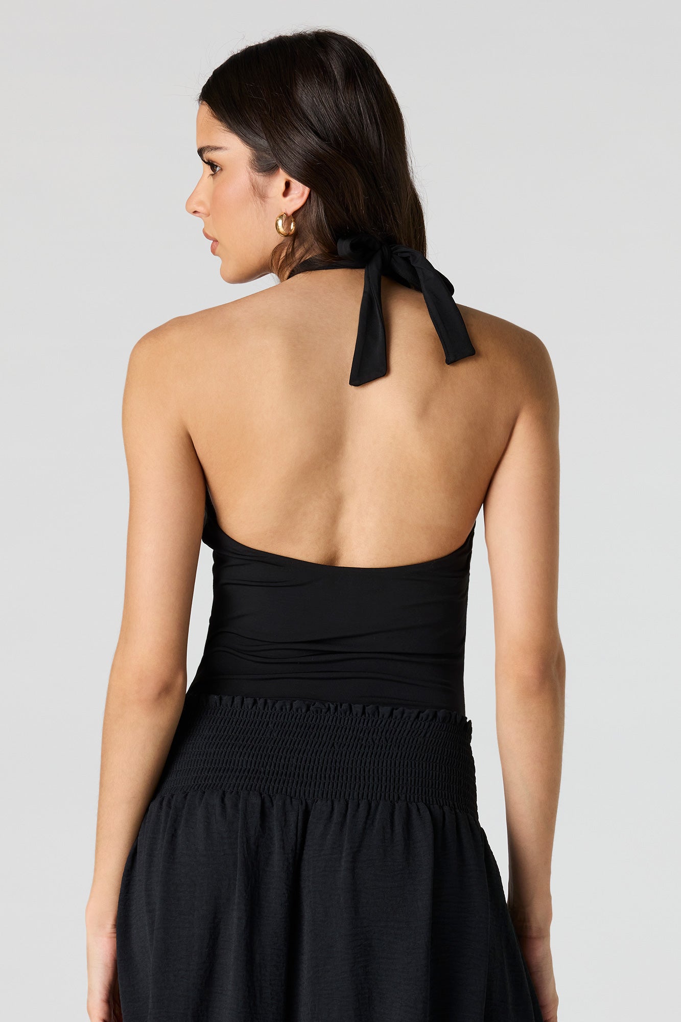 Cut-Out Halter Bodysuit