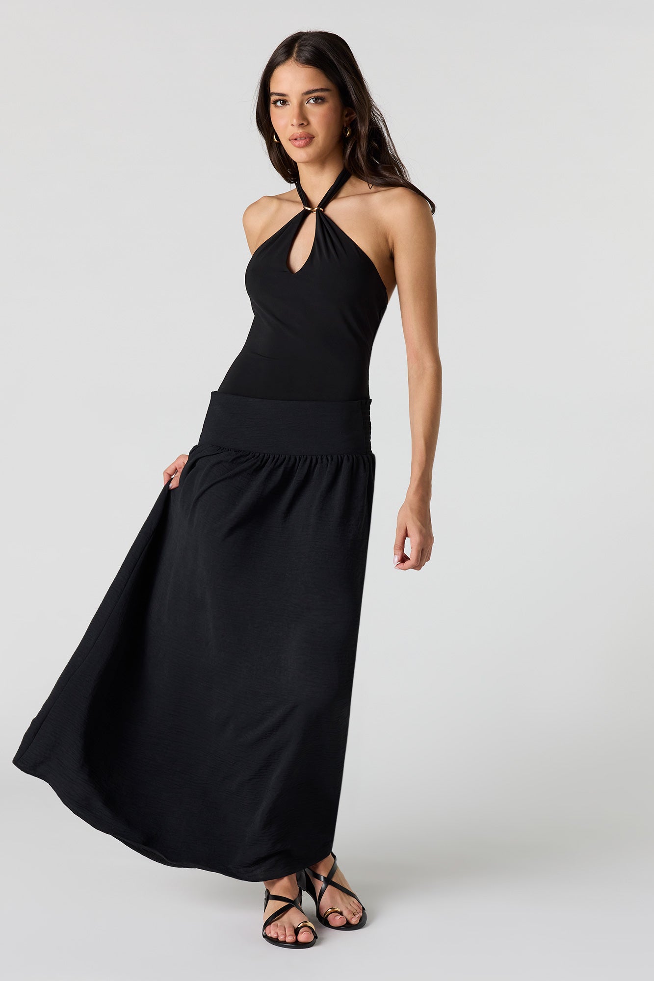 Cut-Out Halter Bodysuit
