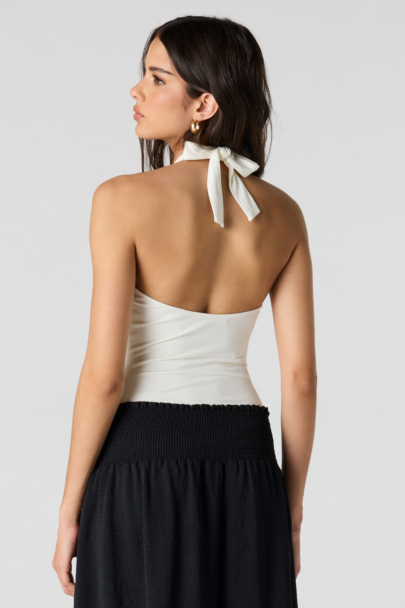 Cut-Out Halter Bodysuit