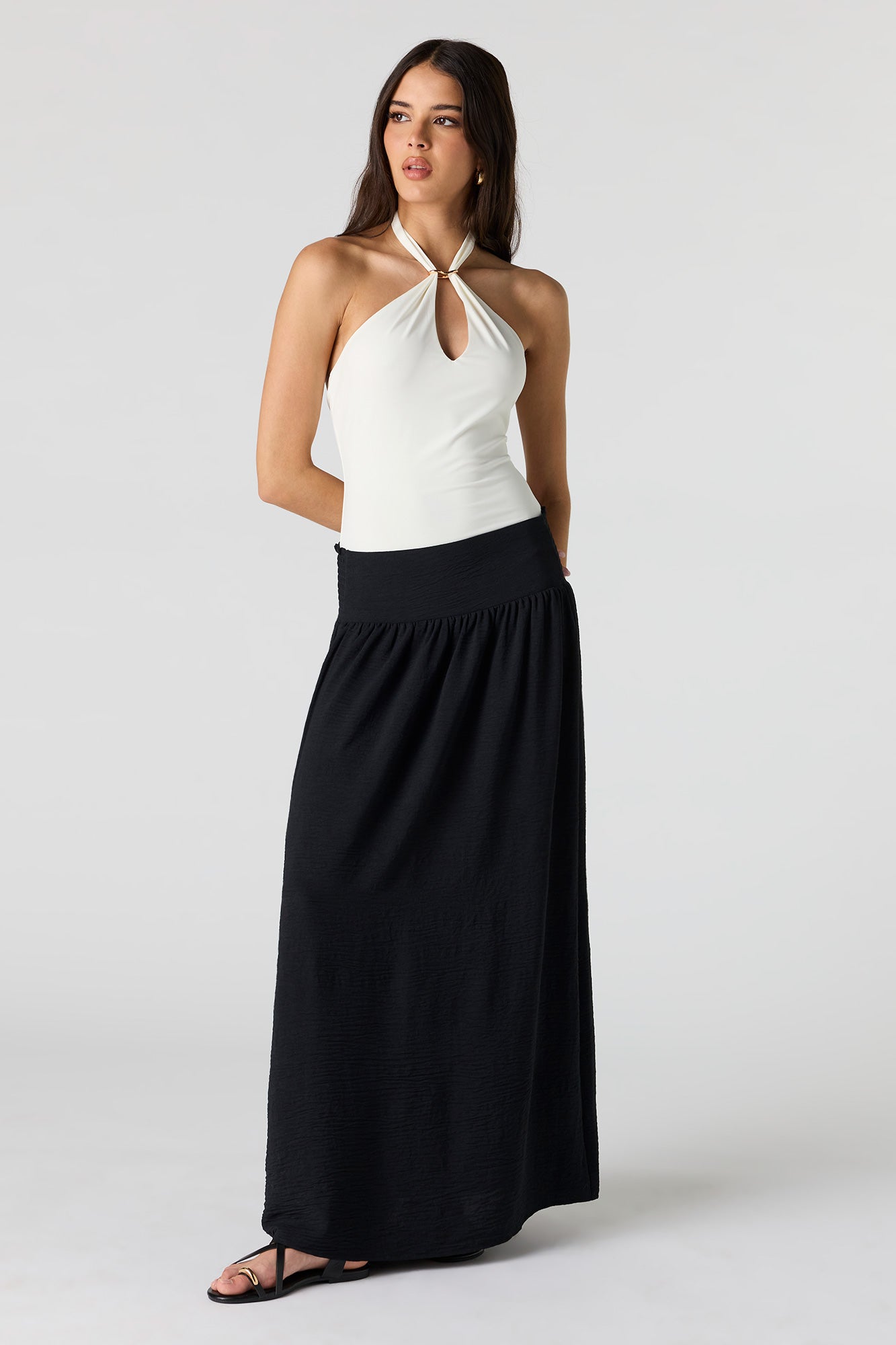 Cut-Out Halter Bodysuit