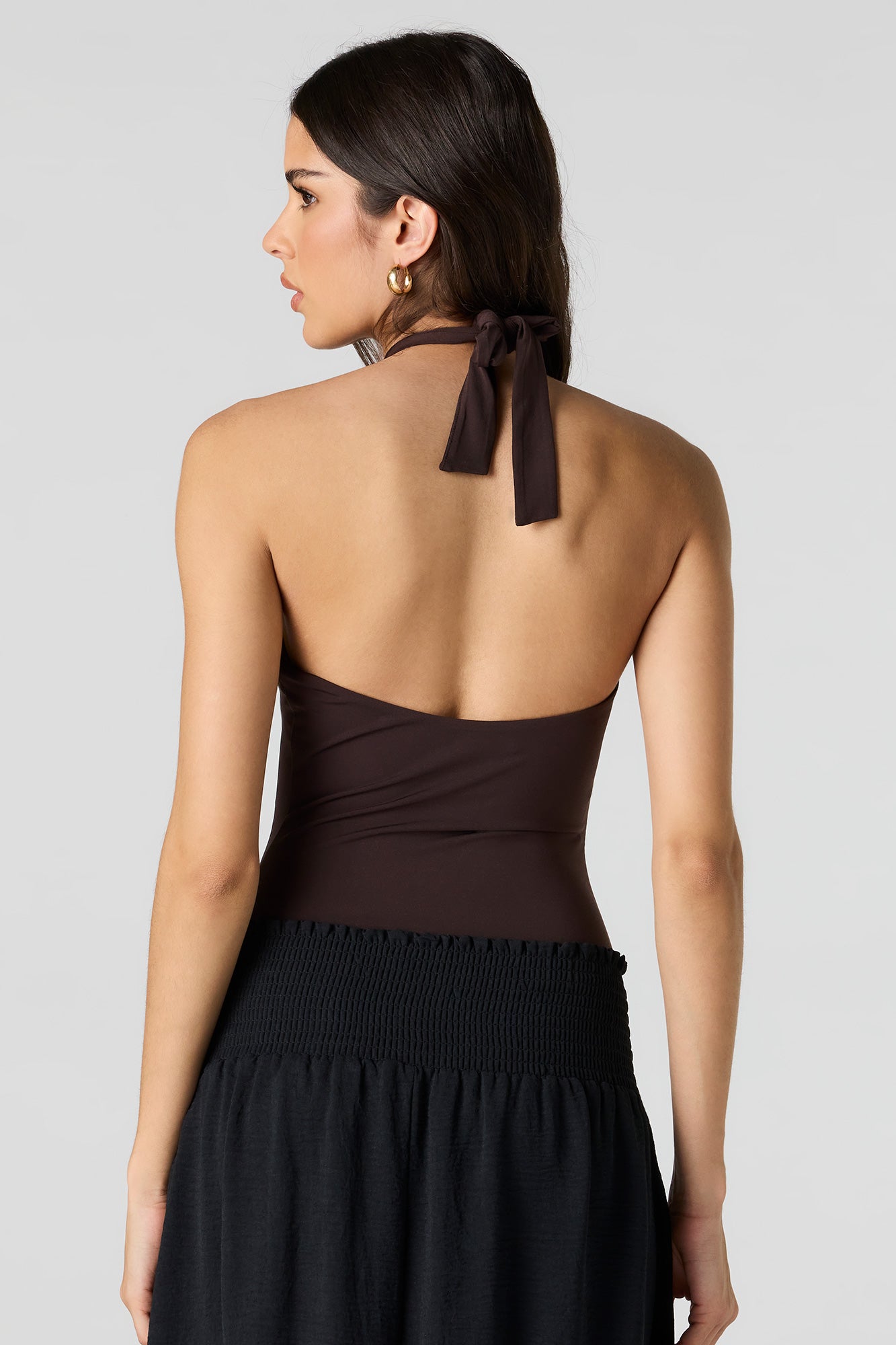 Cut-Out Halter Bodysuit