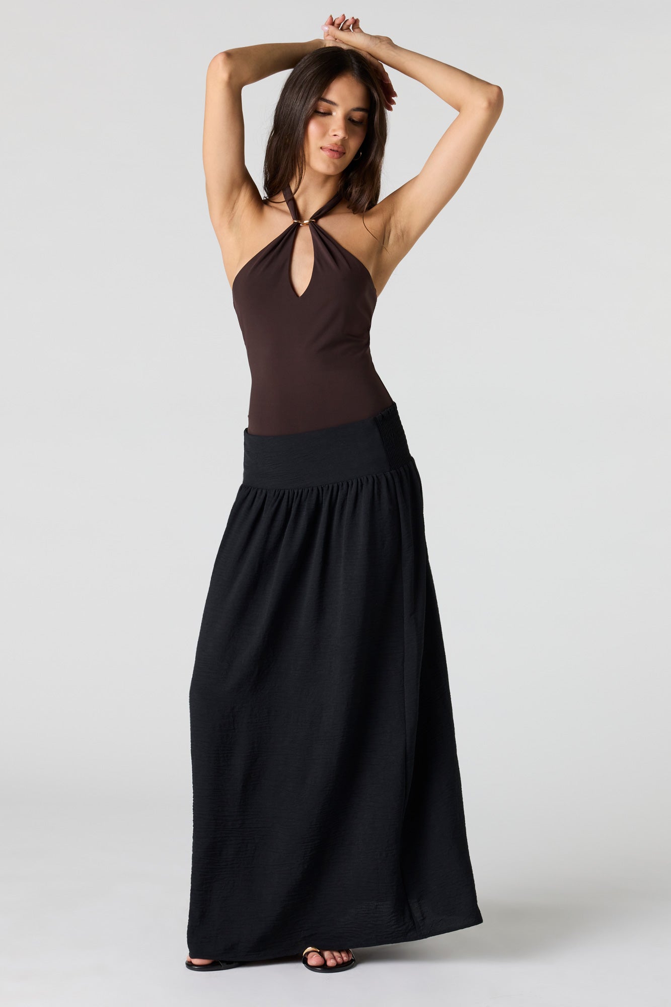 Cut-Out Halter Bodysuit