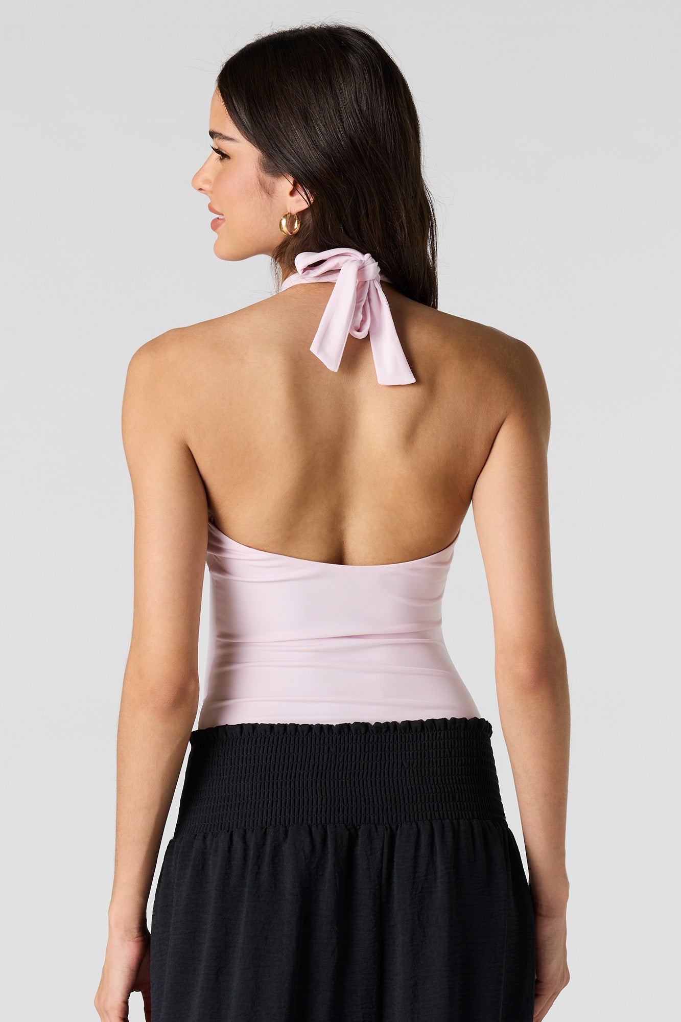 Cut-Out Halter Bodysuit