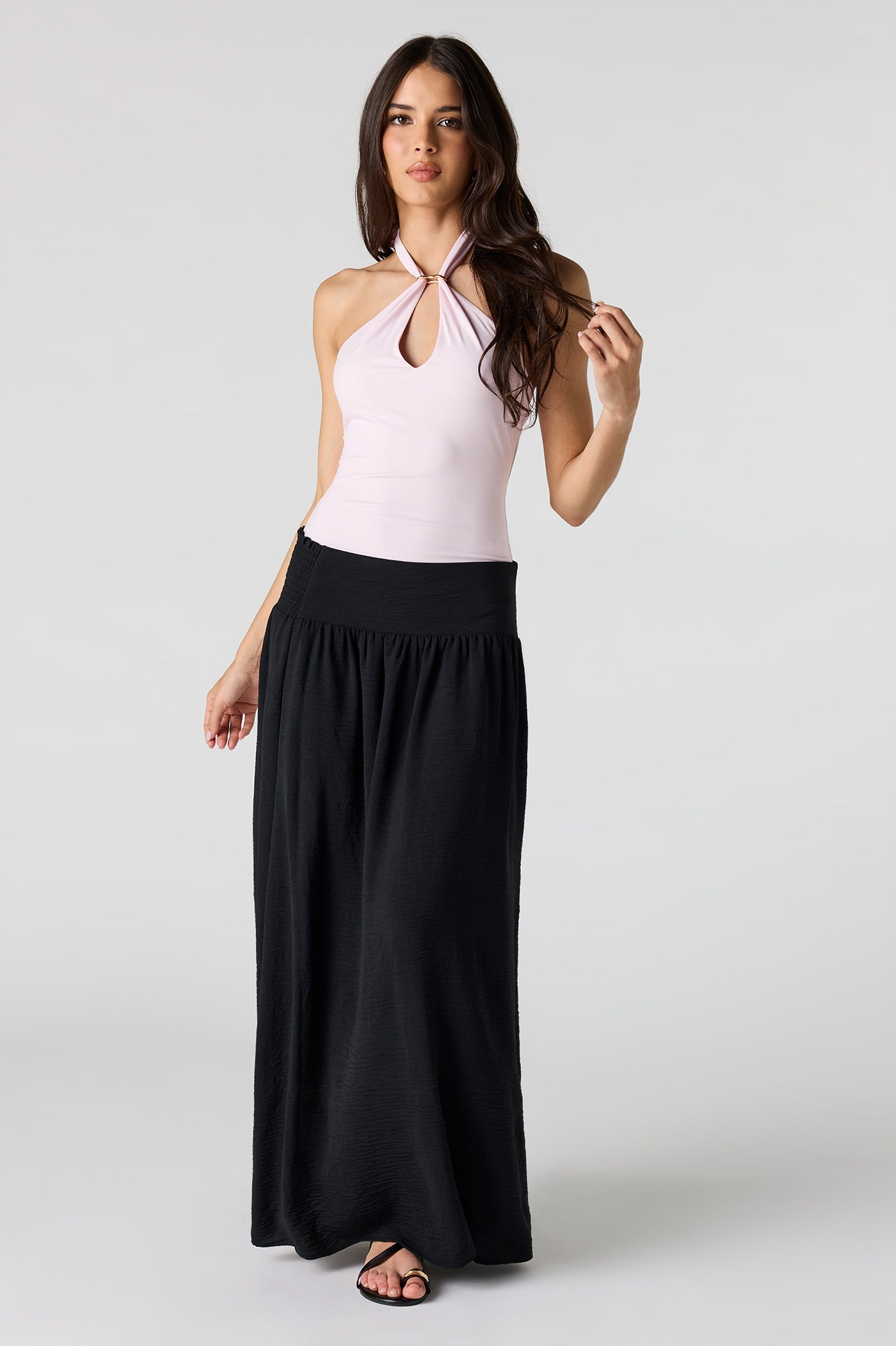 Cut-Out Halter Bodysuit