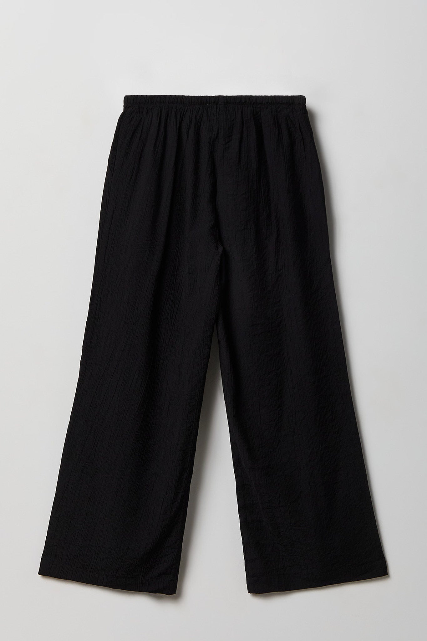 Textured Flowy Wide Leg Pant